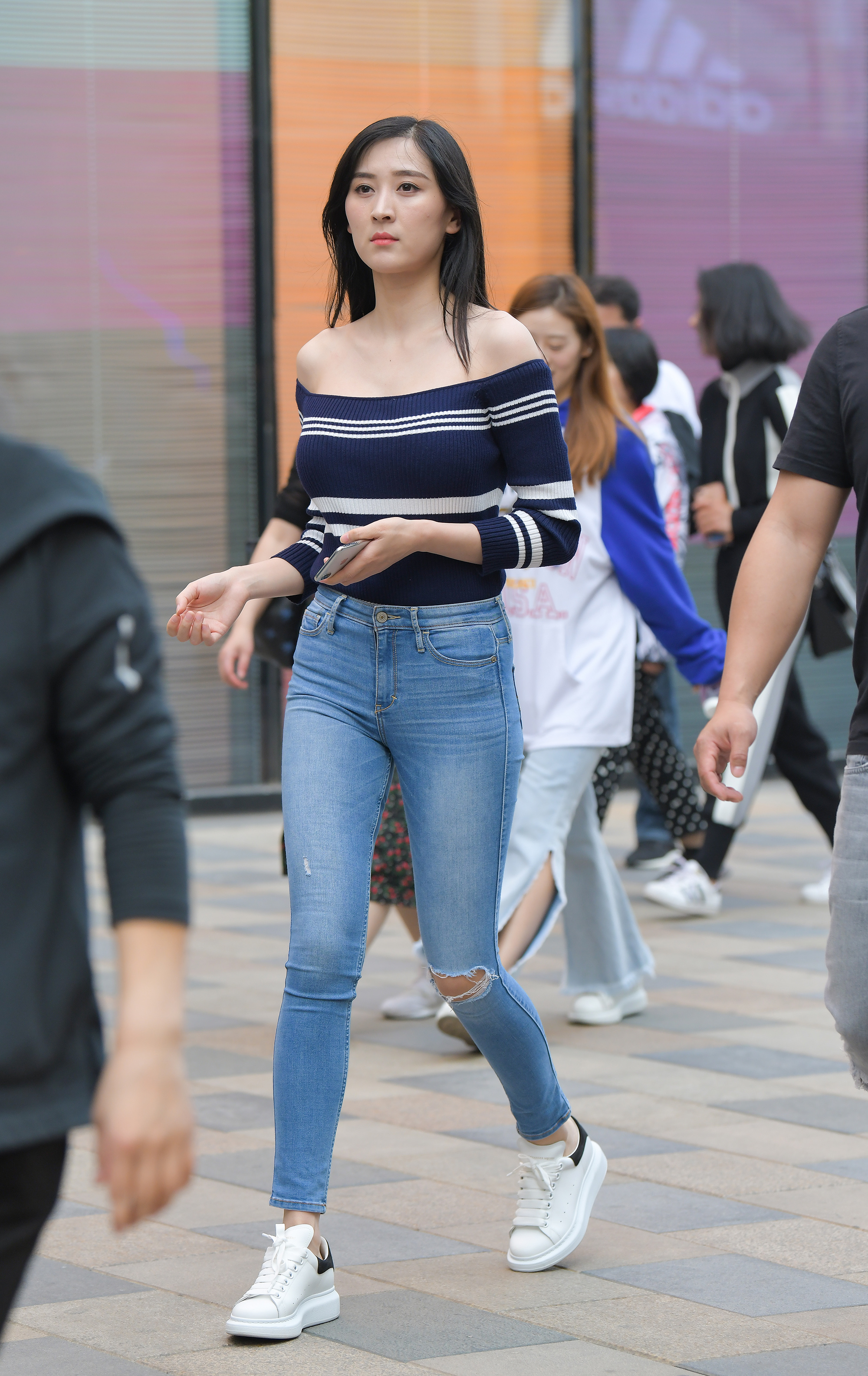  魔镜街拍,,美女,街拍,写真套图,初夏女神