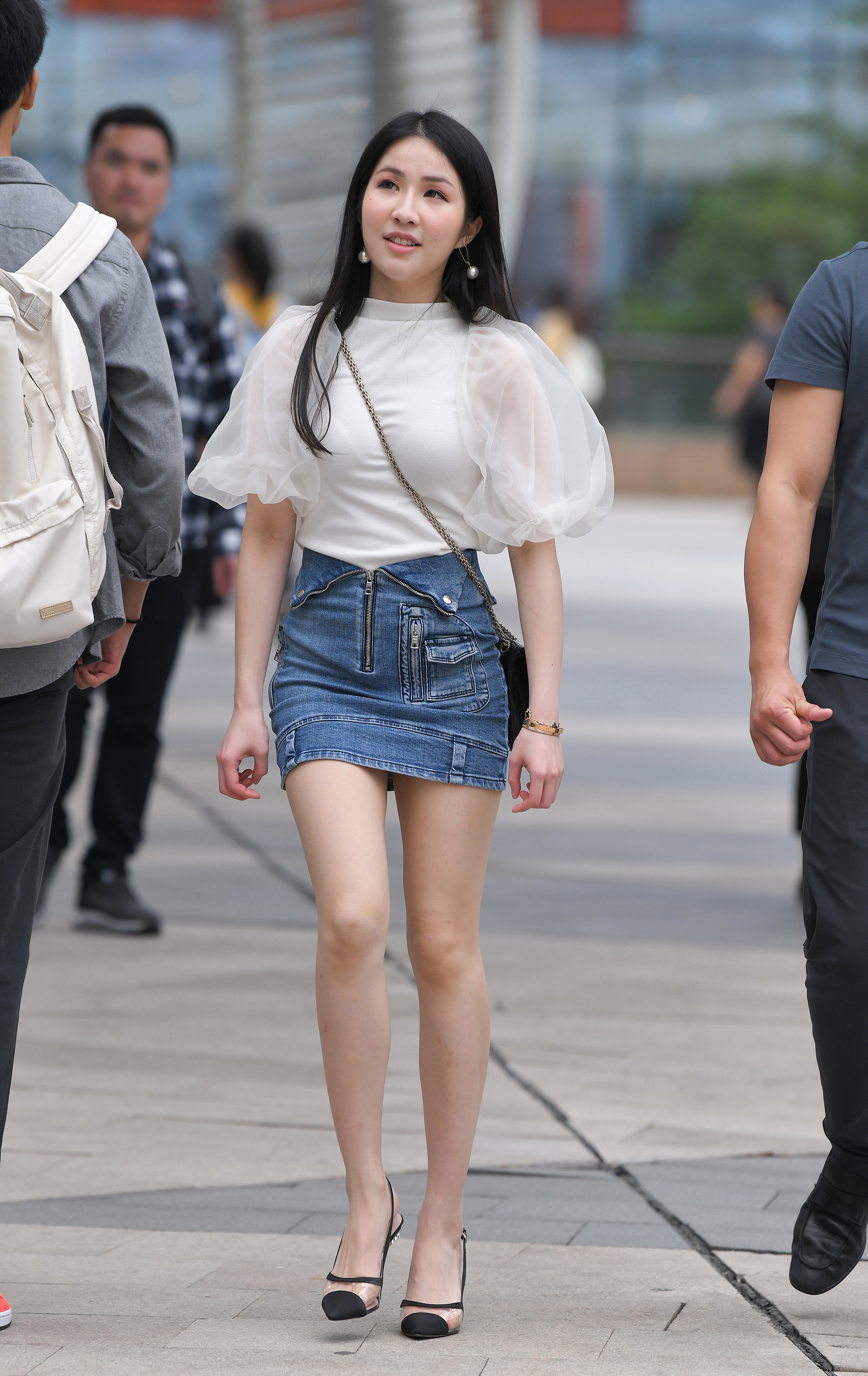  街拍鸭,魔镜街拍,裙装,美女,街拍,写真套图,萌甜物语