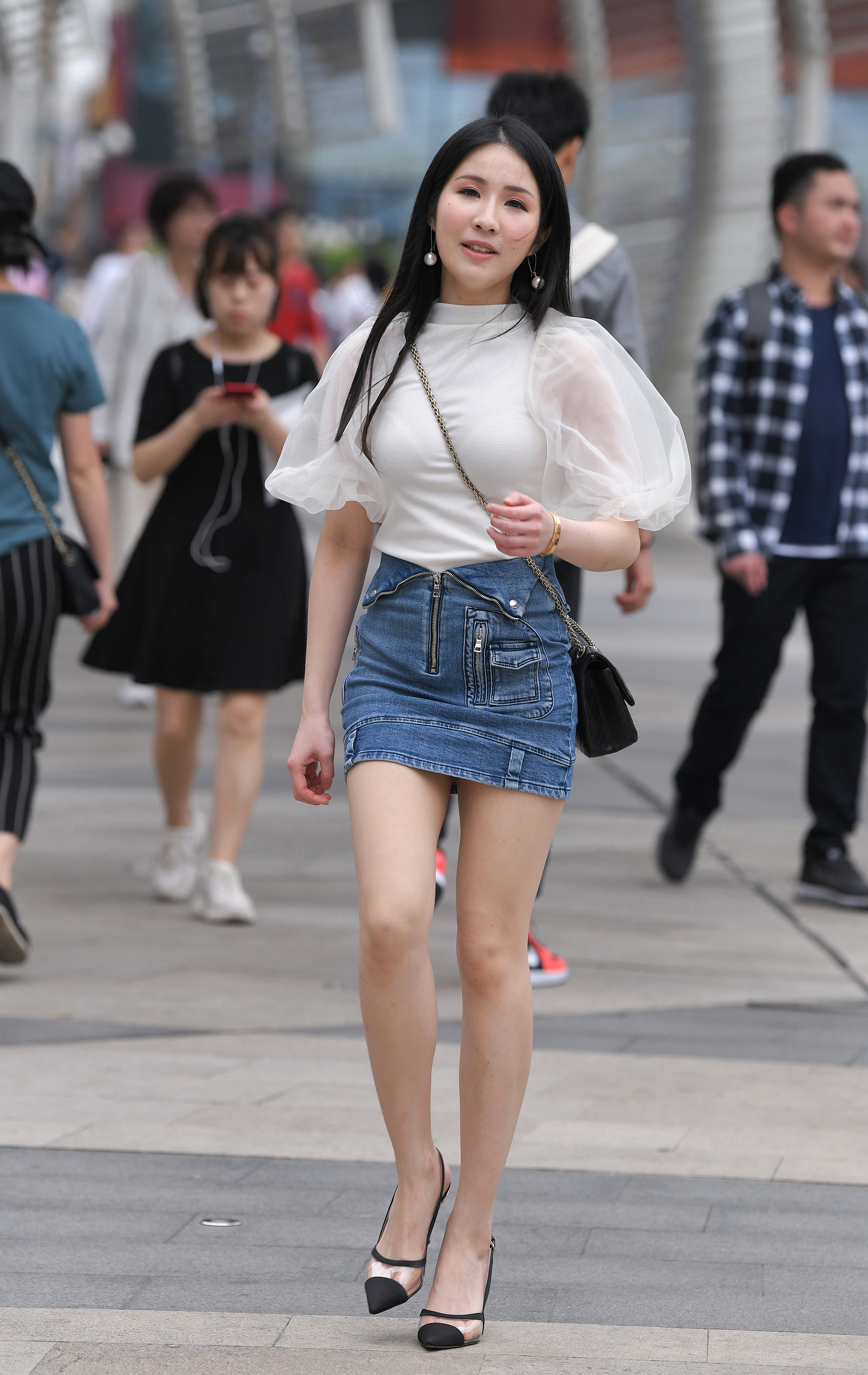  街拍鸭,魔镜街拍,裙装,小姐姐,街拍,写真套图,黑龙贯通