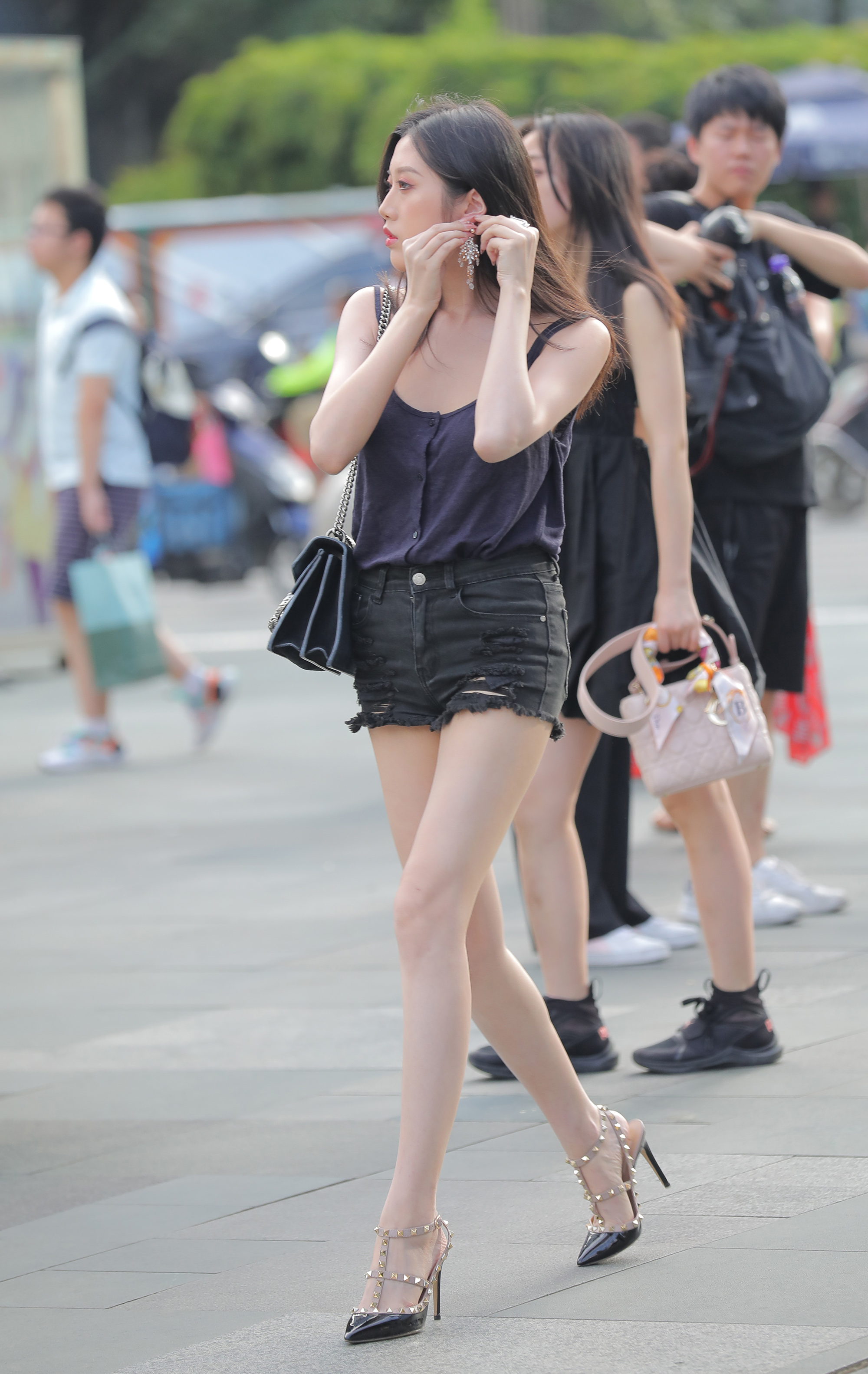  魔镜街拍,热裤,美女,街拍,写真套图,丝慕GIRL