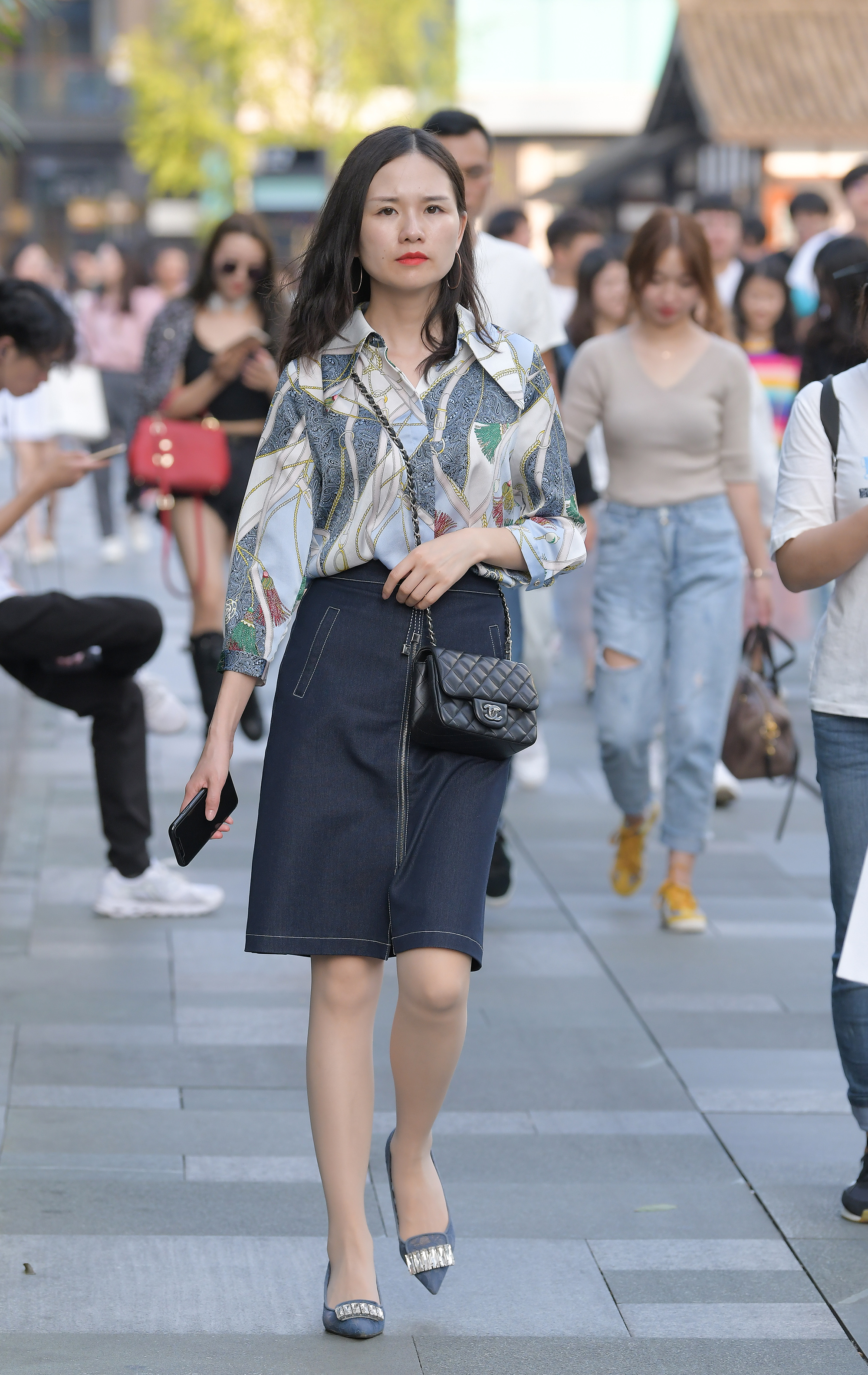  魔镜街拍,丝袜,裙装,少妇,街拍,写真套图,Legku写真