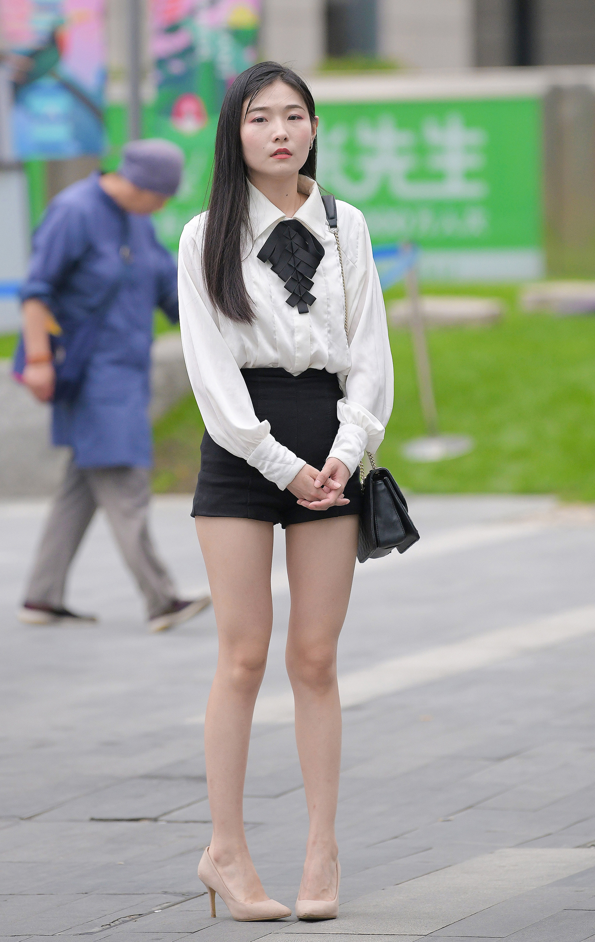  魔镜街拍,热裤,熟女,街拍,写真套图,袜涩写真