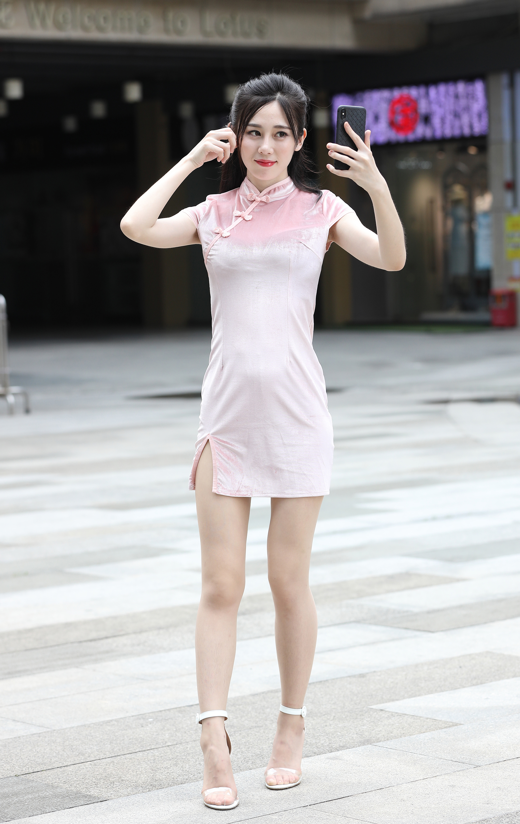  街拍鸭,魔镜街拍,丝袜,裙装,熟女,街拍,写真套图,弥音音