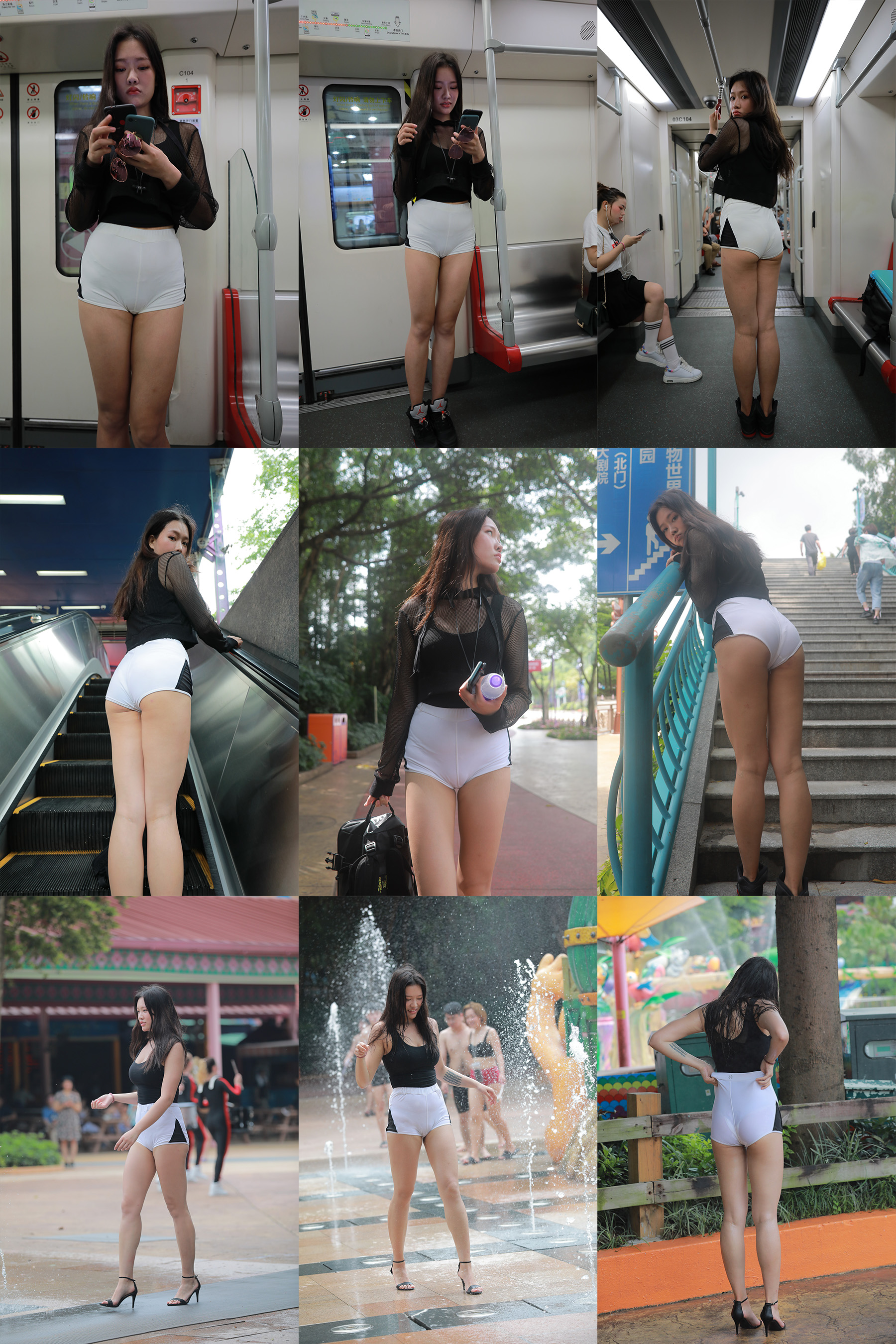  街拍鸭,魔镜街拍,泳装,美女,街拍,写真套图,Imzsock