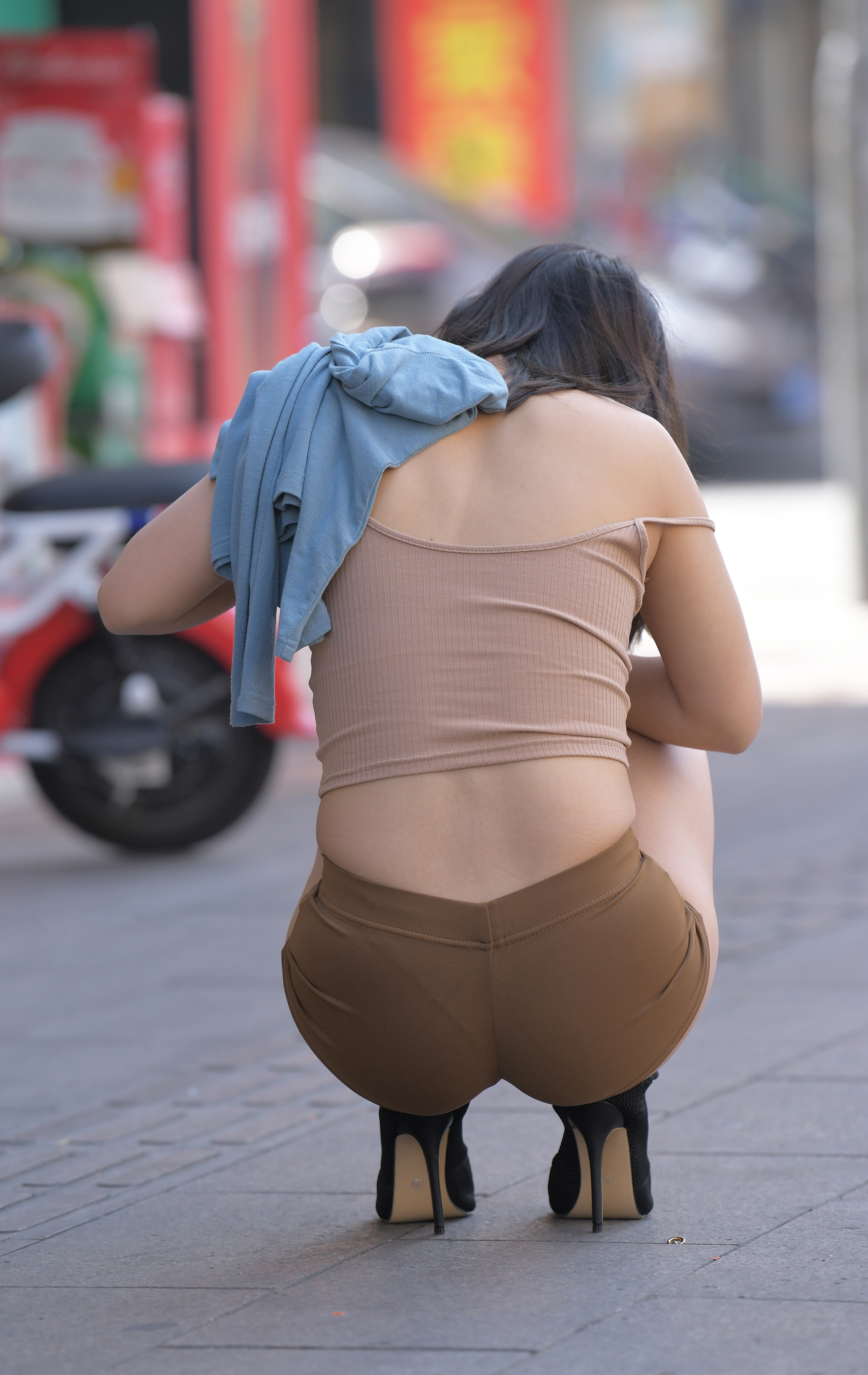  街拍鸭,魔镜街拍,紧身裤,美女,街拍,写真套图,RuiSG瑞丝馆