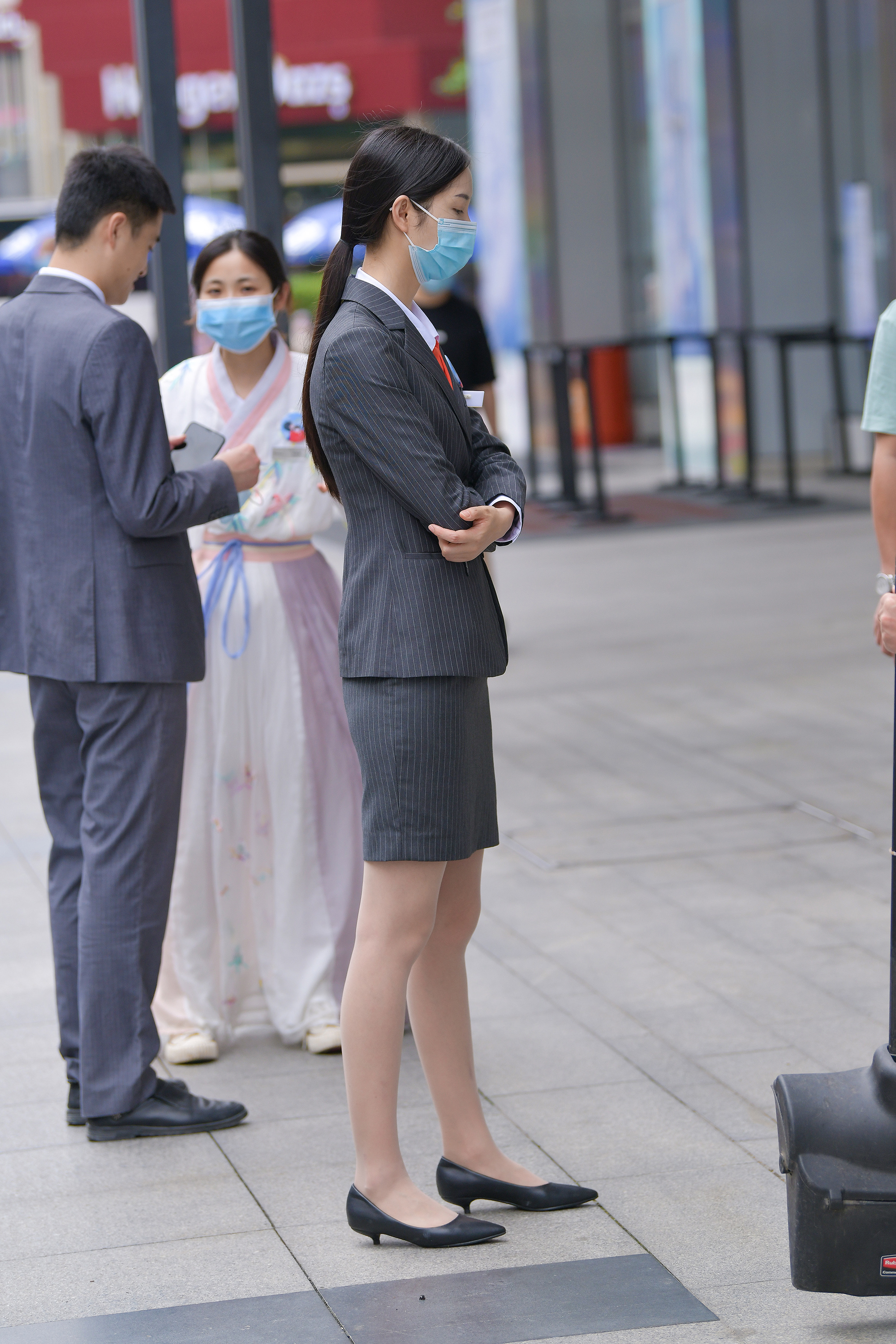  魔镜街拍,丝袜,裙装,人妻,街拍,写真套图,果咩酱w