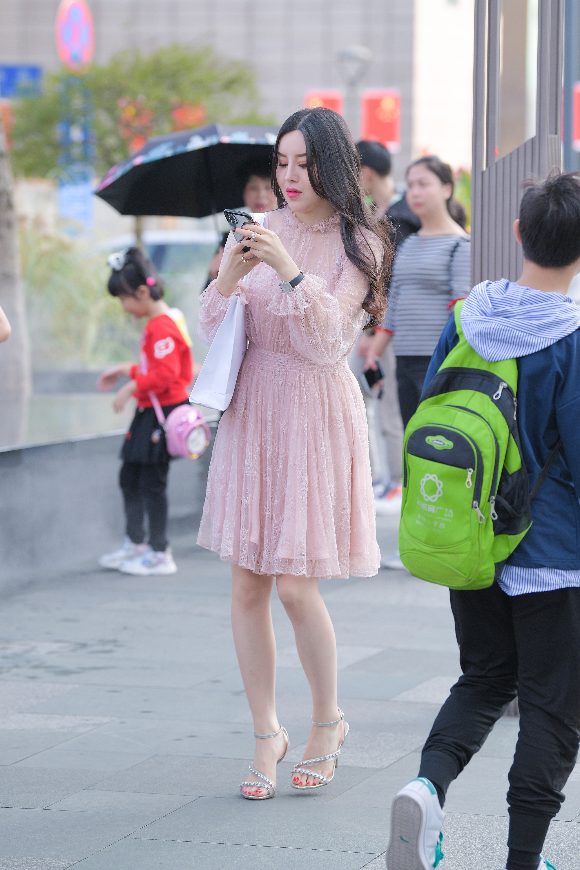  魔镜街拍,裙装,美女,街拍,写真套图,萌甜物语