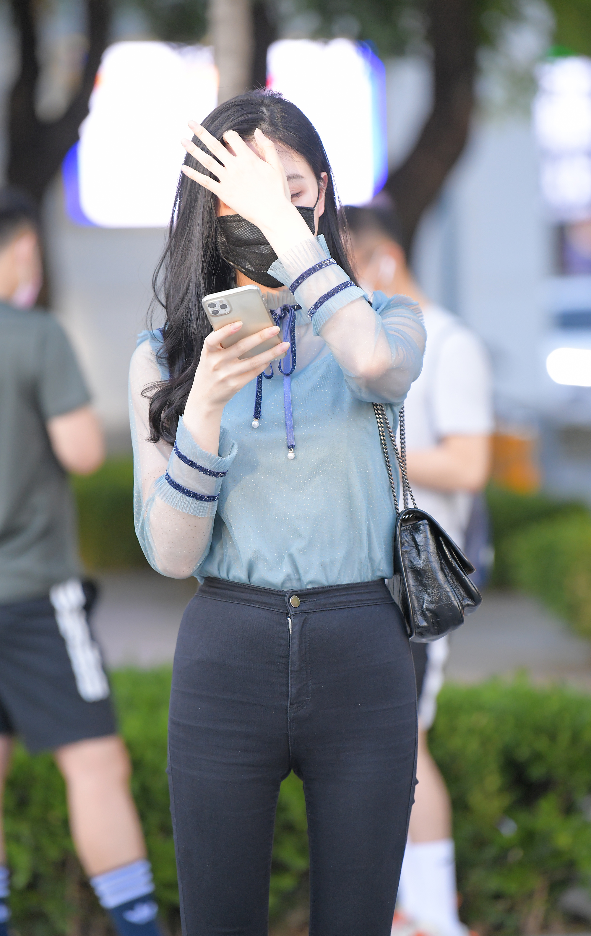  魔镜街拍,紧身裤,少妇,街拍,写真套图,袜秀写真