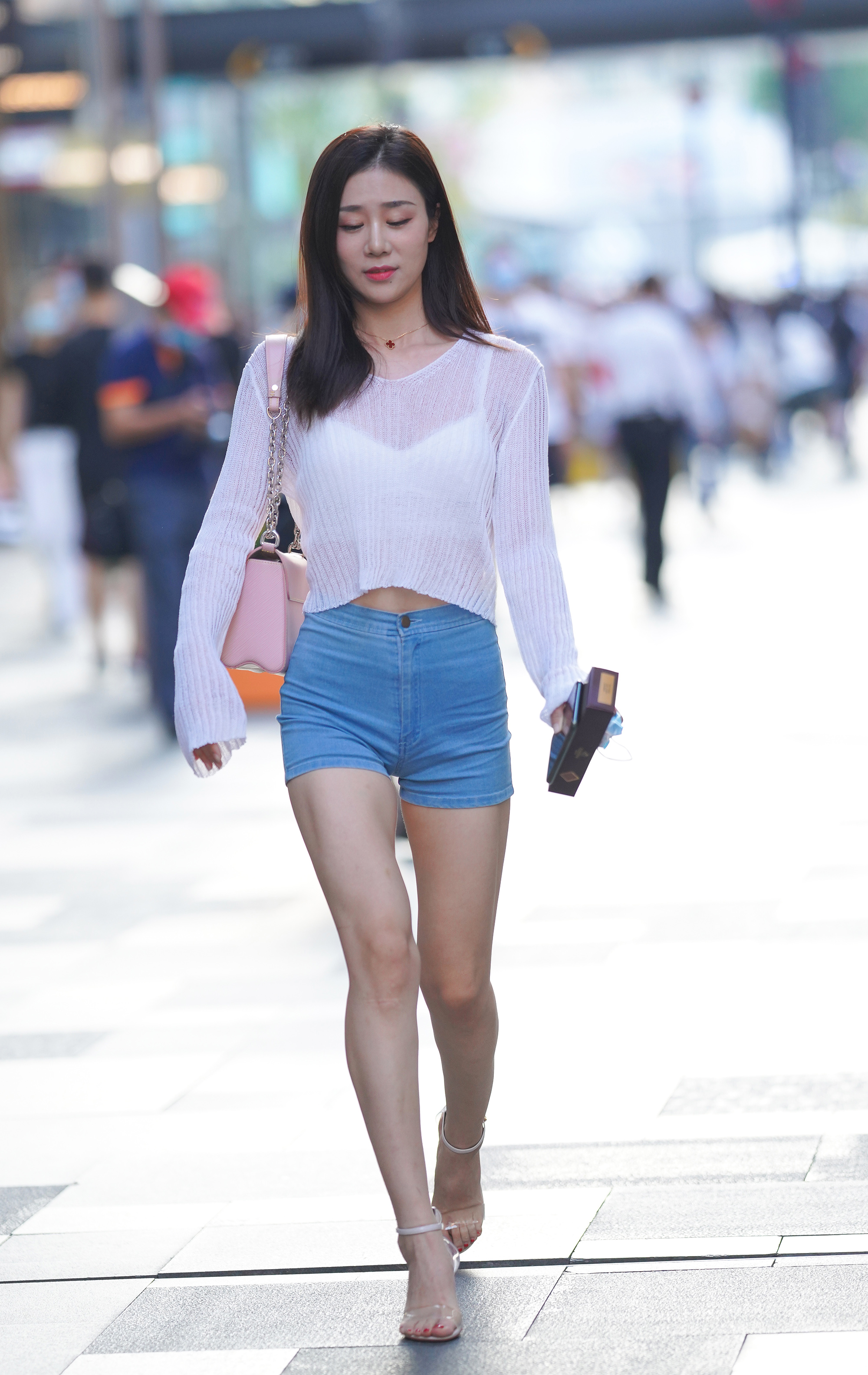  魔镜街拍,热裤,美女,街拍,写真套图,ISHOW爱秀