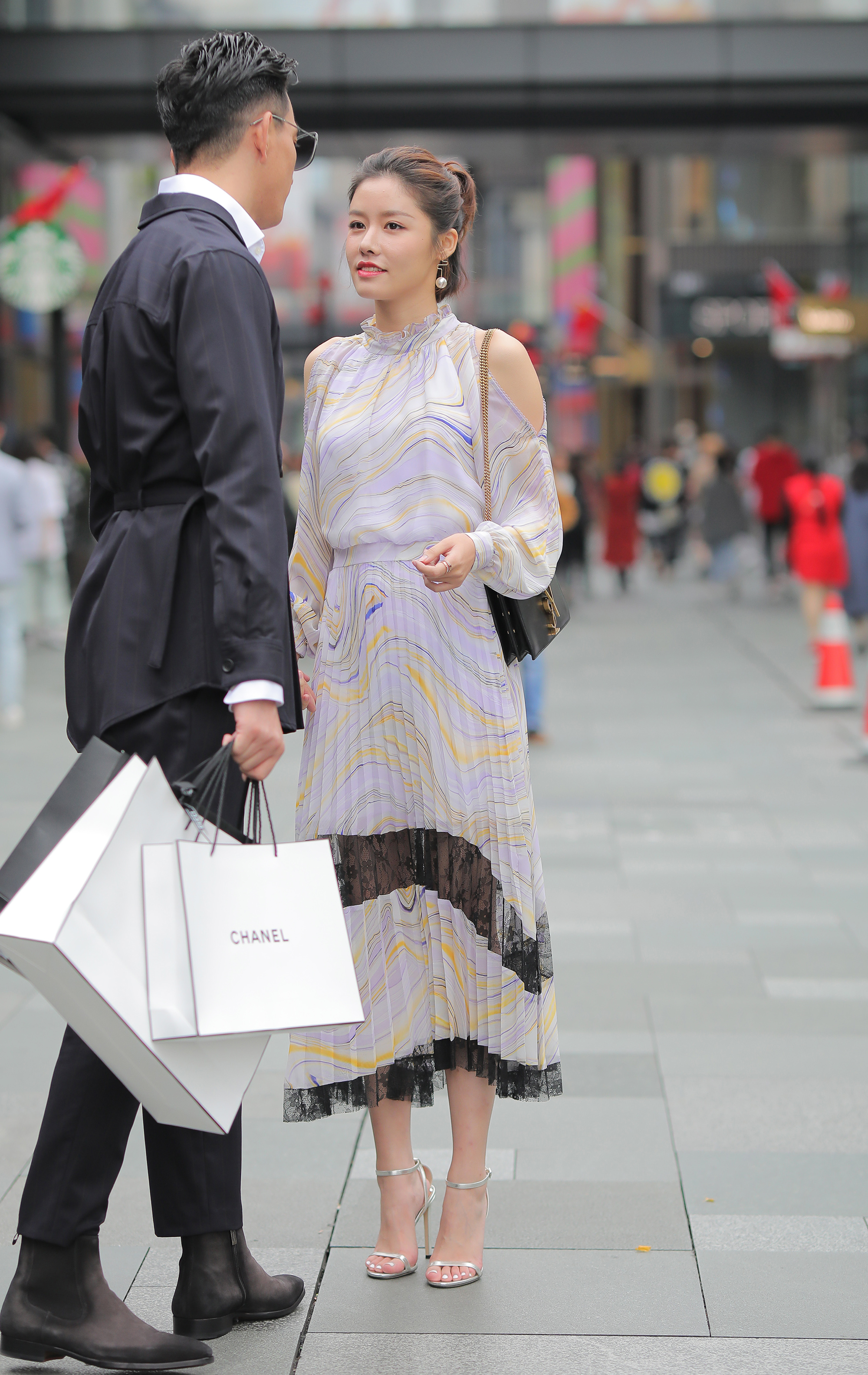  魔镜街拍,裙装,少妇,街拍,写真套图,白金Saki