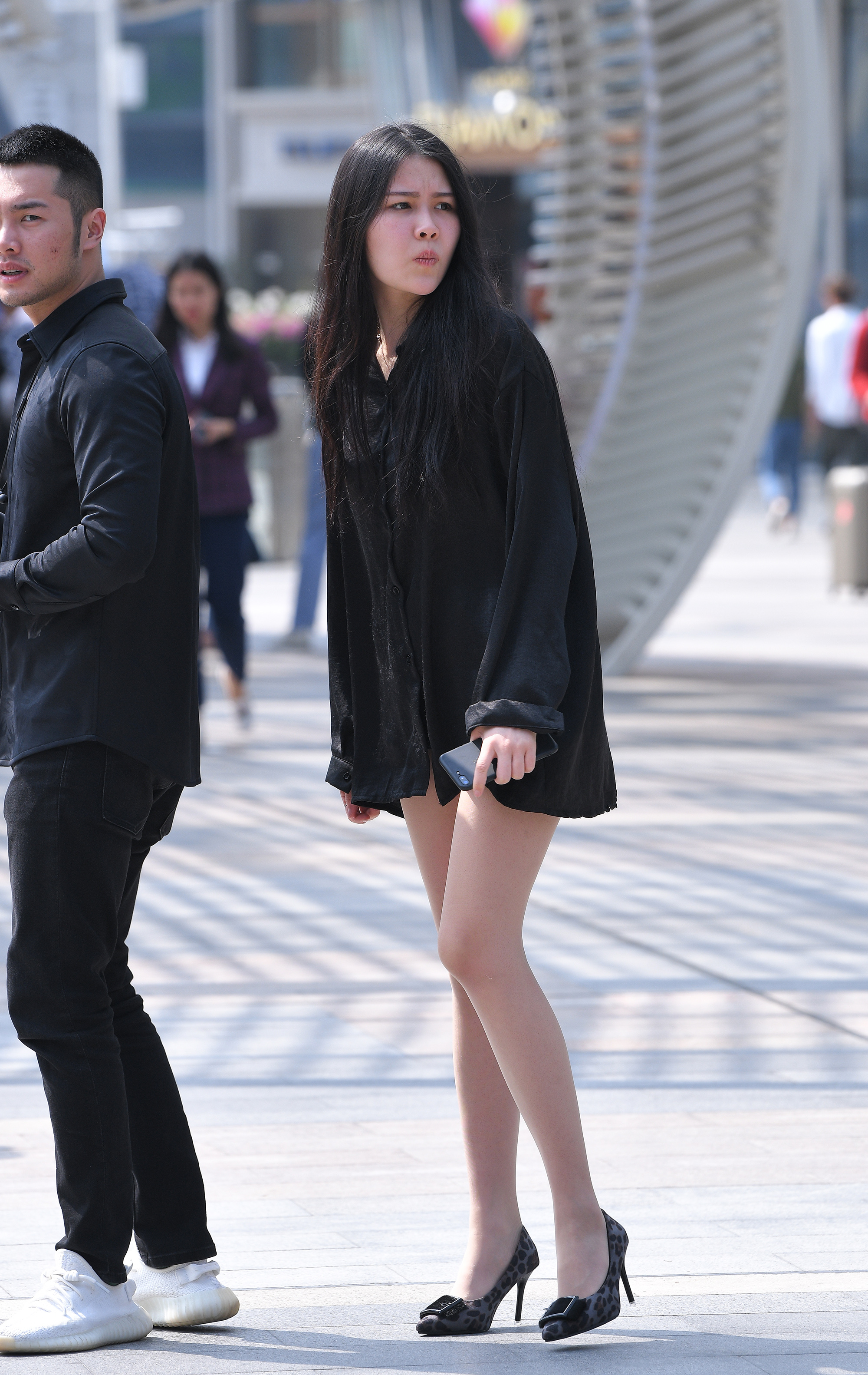  魔镜街拍,裙装,丝袜,美女,街拍,写真套图,猫君君MaoJun