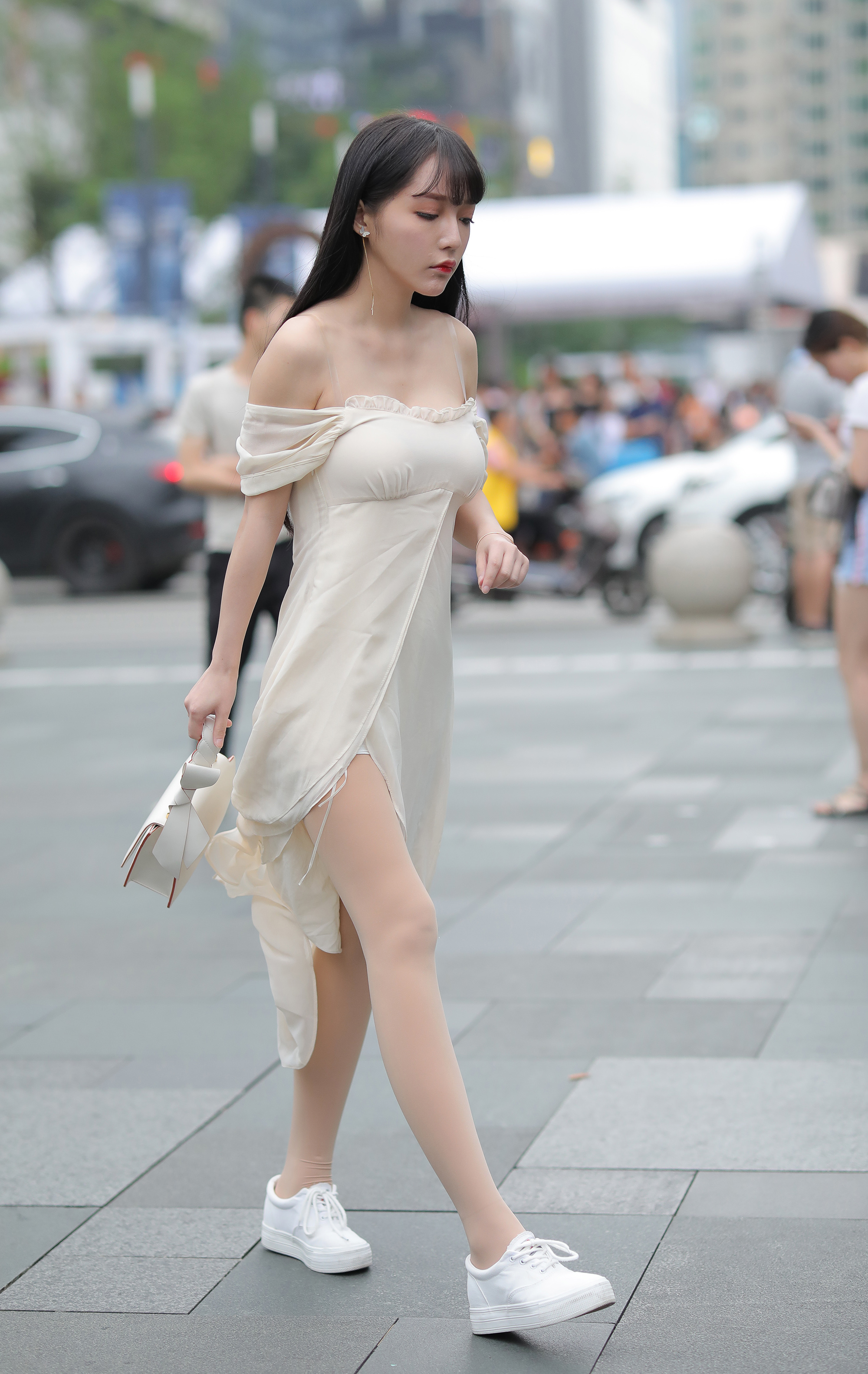  魔镜街拍,丝袜,裙装,美女,街拍,写真套图,轻兰映画