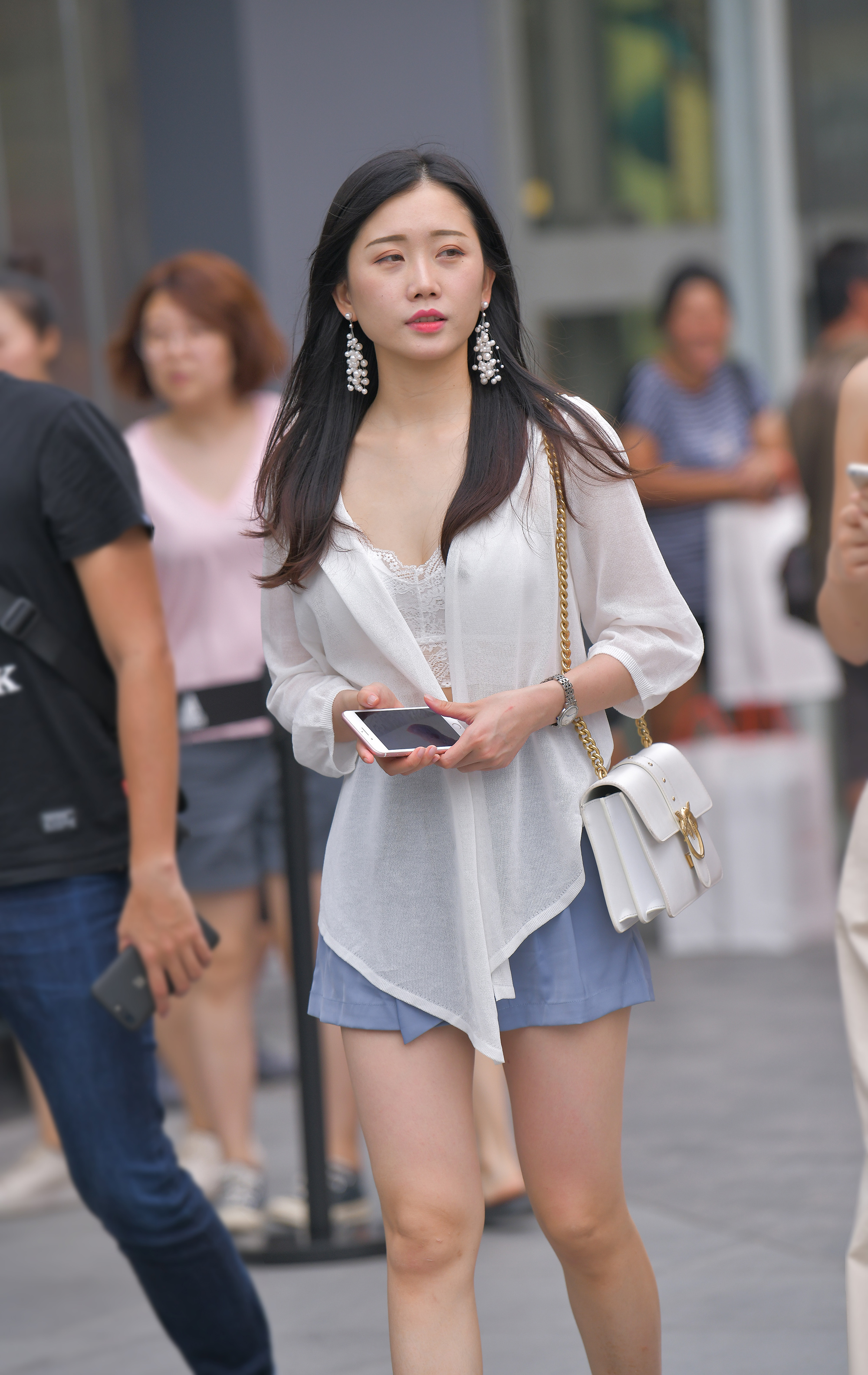  魔镜街拍,裙装,美女,街拍,写真套图,喵写真