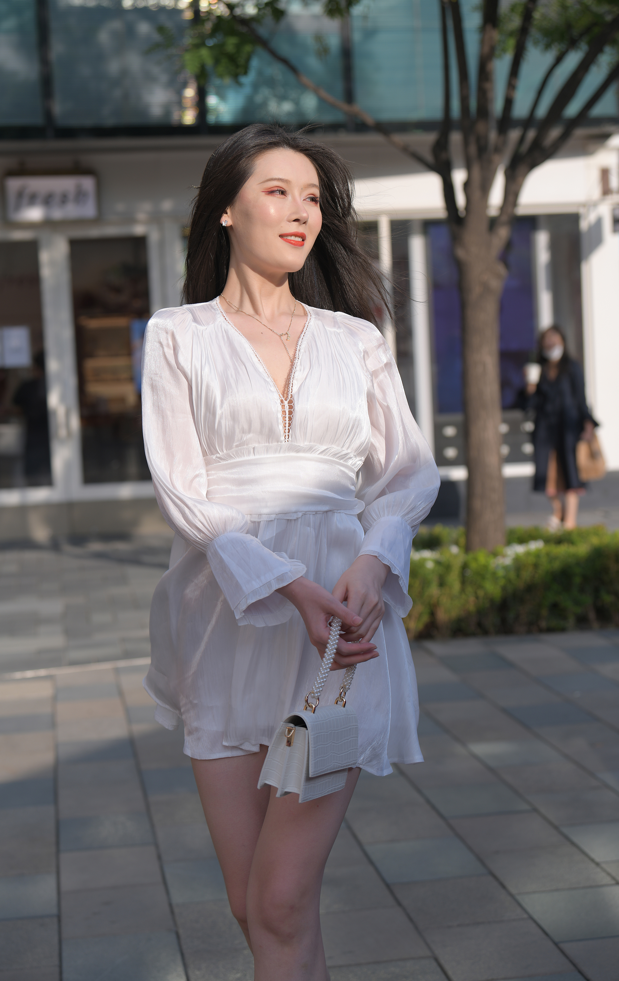  魔镜街拍,裙装,人妻,街拍,写真套图,aapary摄影