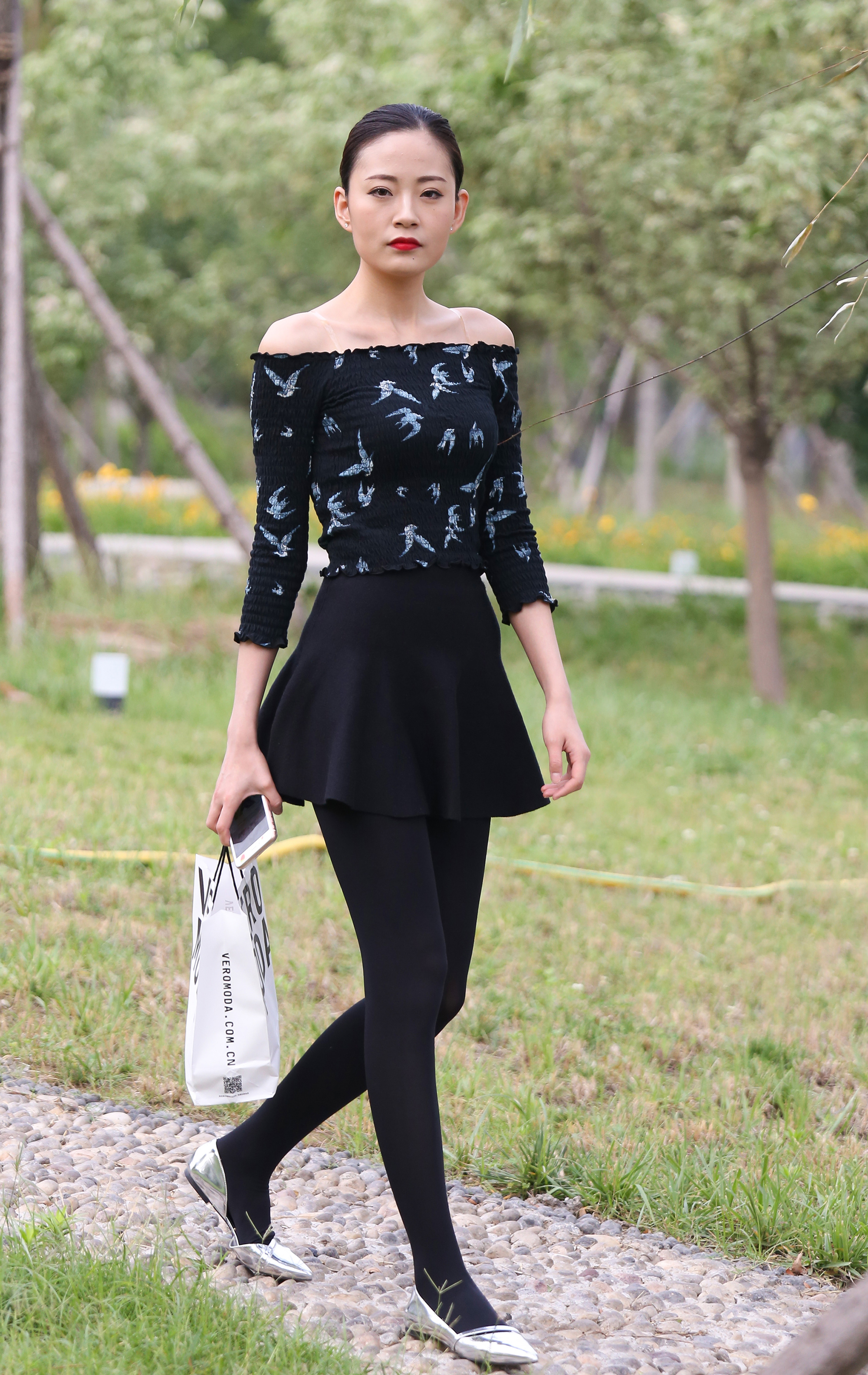  街拍鸭,魔镜街拍,丝袜,裙装,熟女,街拍,写真套图,北之北