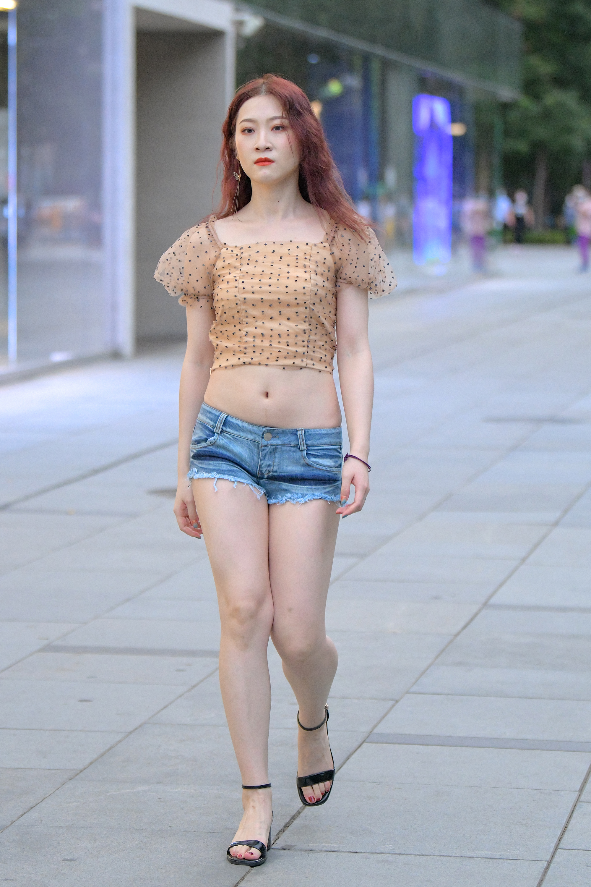  魔镜街拍,热裤,少妇,街拍,写真套图,MFStar模范学院