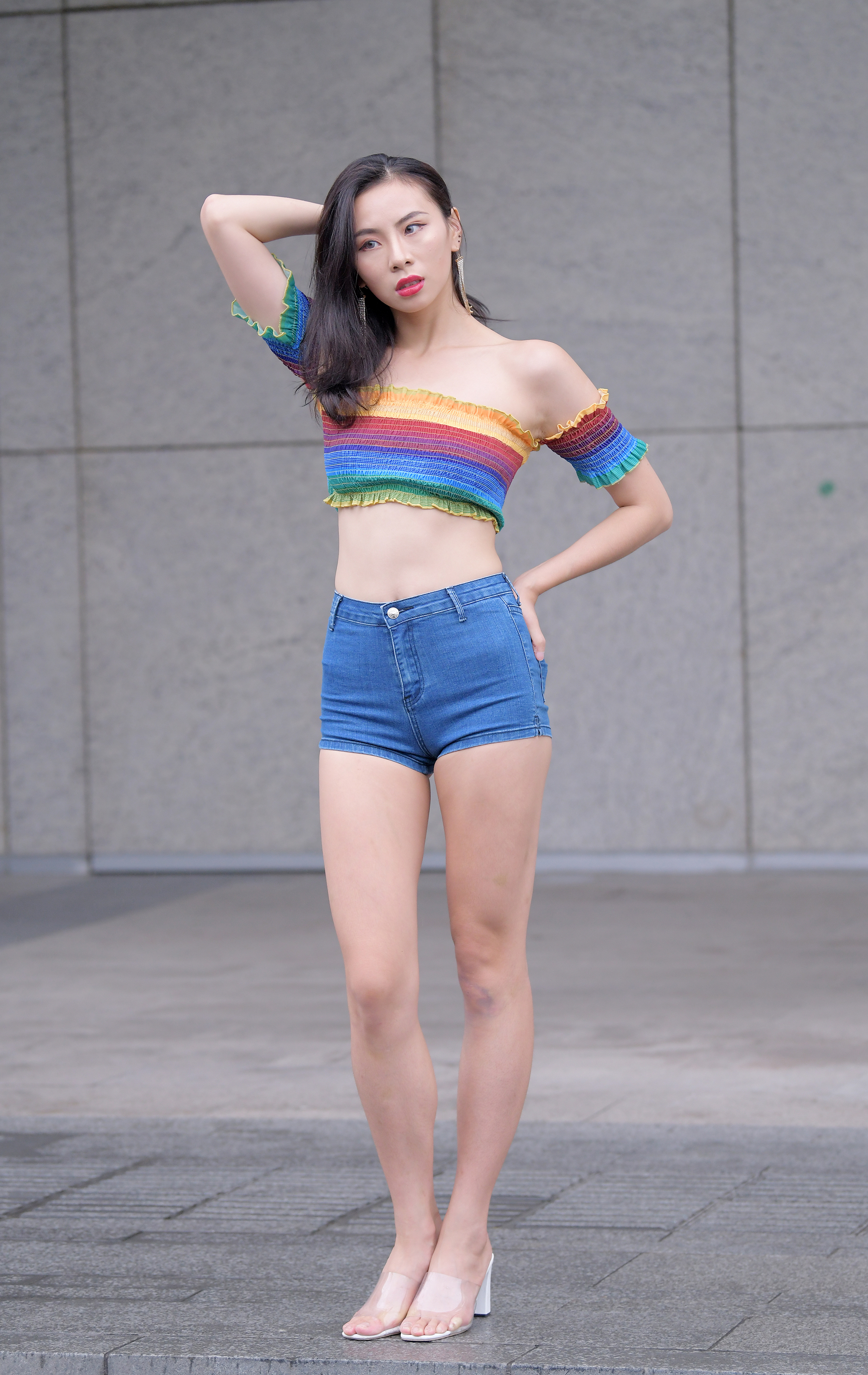  街拍鸭,魔镜街拍,热裤,少妇,街拍,写真套图,雪琪SAMA