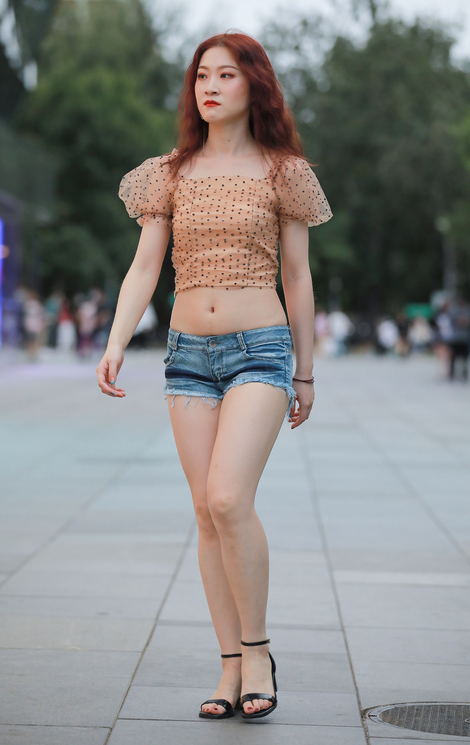  魔镜街拍,热裤,美女,街拍,写真套图,Sexy Asian Girls Feet