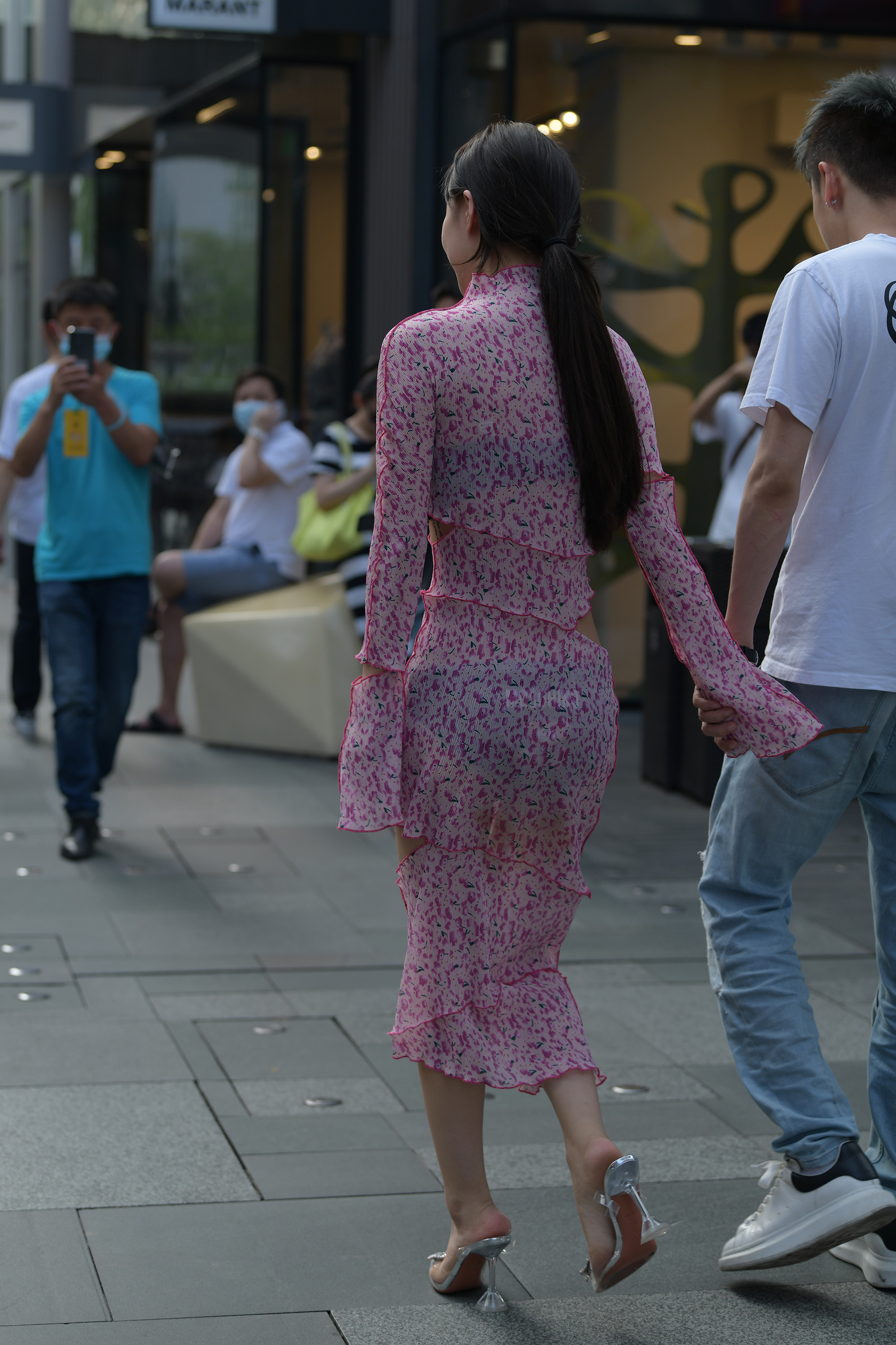  魔镜街拍,裙装,少妇,街拍,写真套图,Momoko葵葵