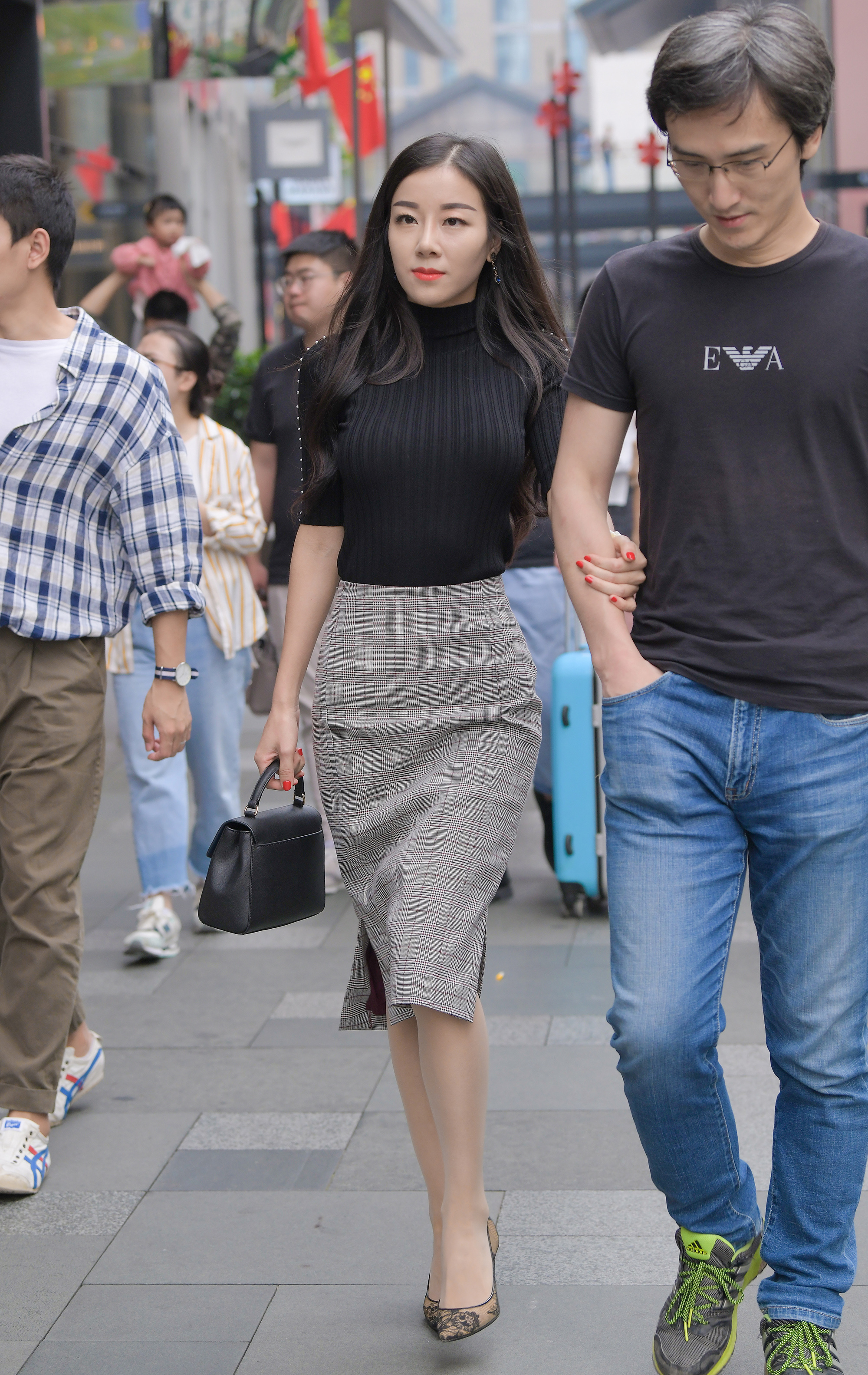  魔镜街拍,丝袜,裙装,小姐姐,街拍,写真套图,MussGirl慕丝女郎