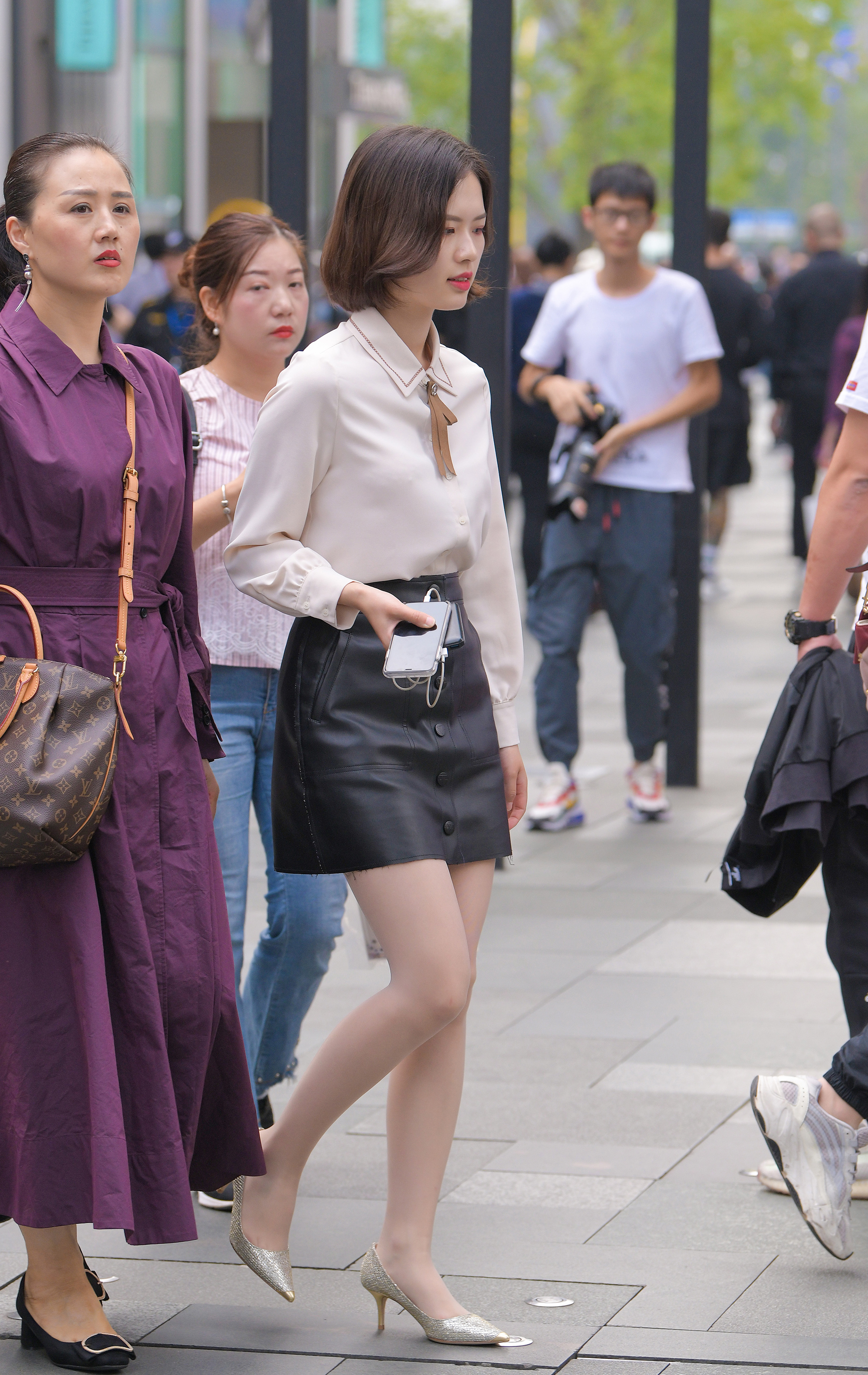  魔镜街拍,丝袜,裙装,人妻,街拍,写真套图,Ely_eee