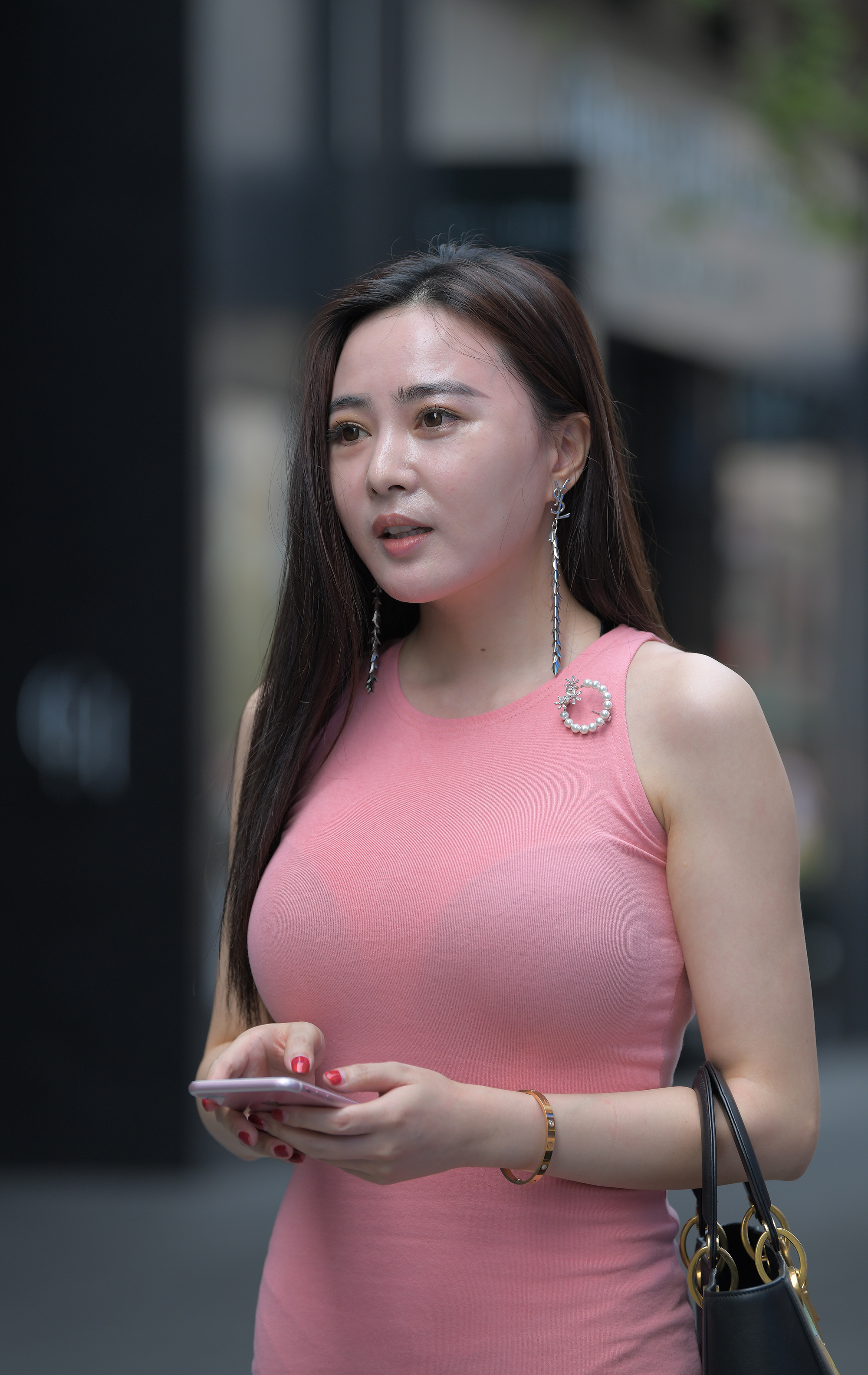  魔镜街拍,裙装,少妇,街拍,写真套图,LSS山茶摄影