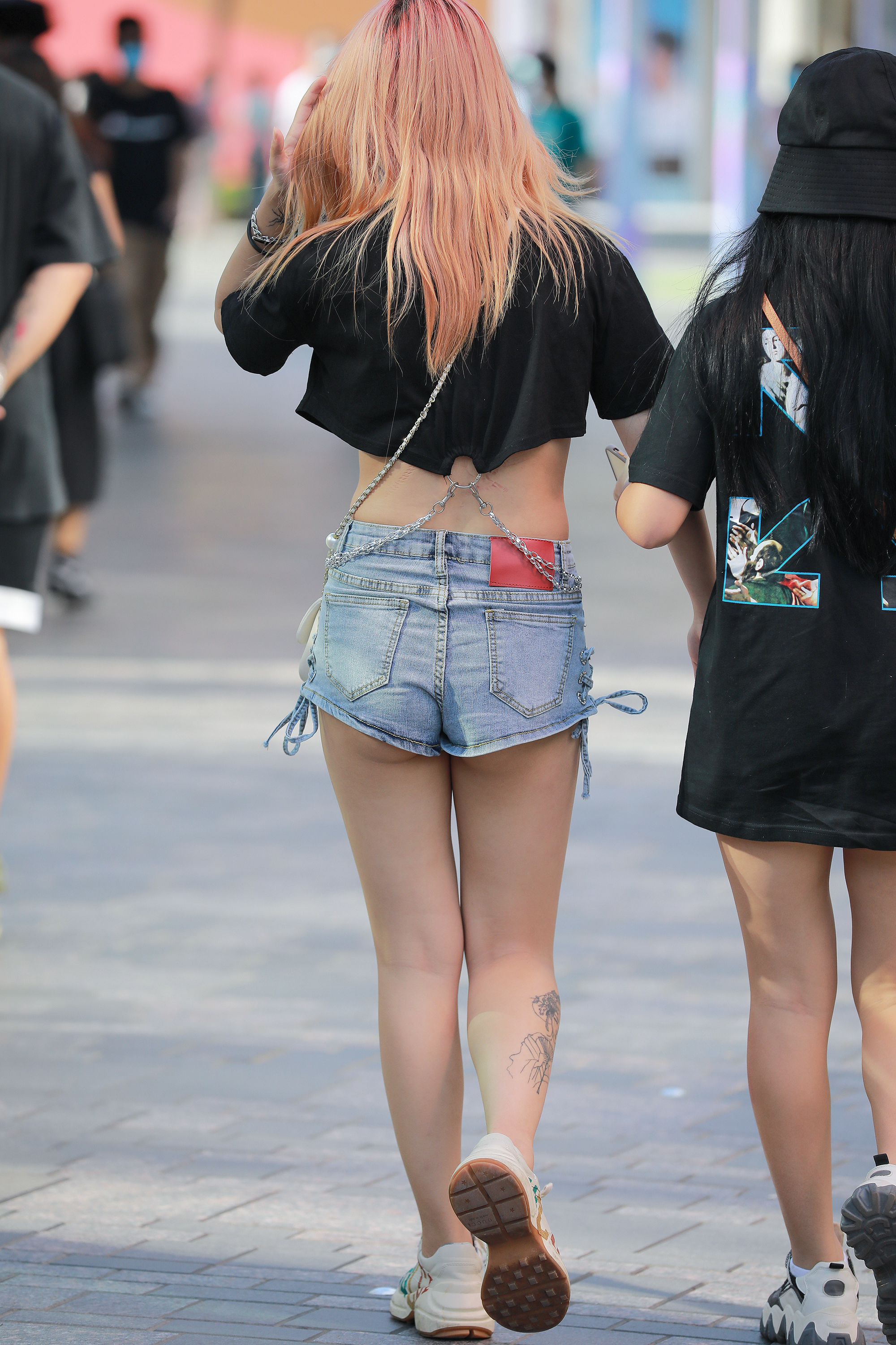  魔镜街拍,热裤,美女,街拍,写真套图,Candy网红馆