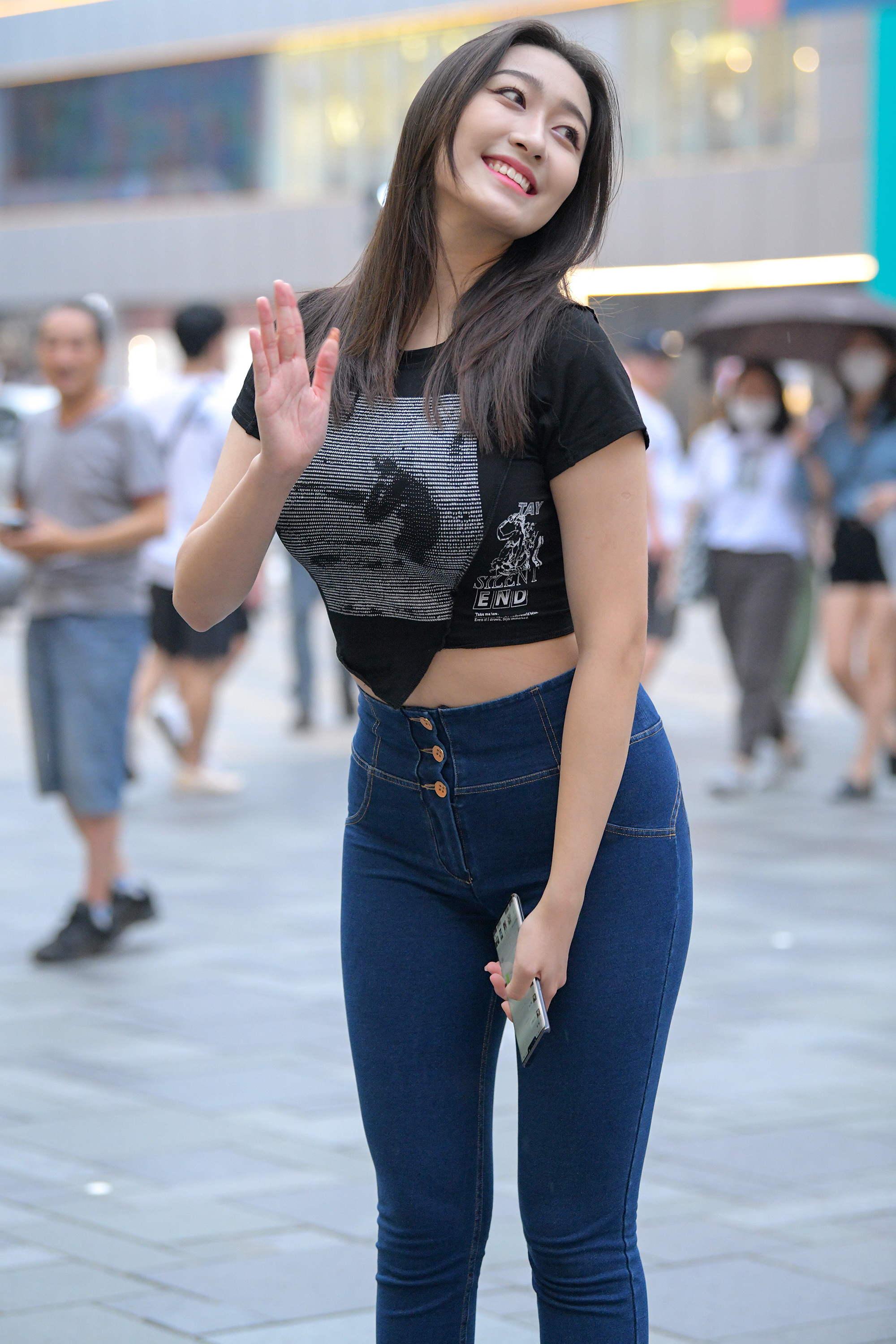  魔镜街拍,紧身裤,美女,街拍,写真套图,WingS影私荟