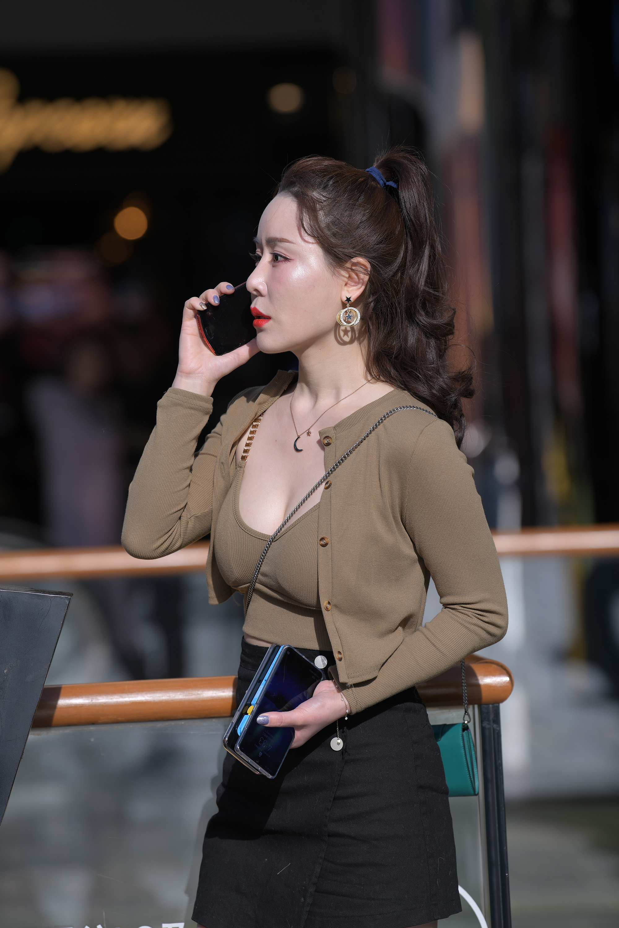  魔镜街拍,裙装,美女,街拍,写真套图,花铃