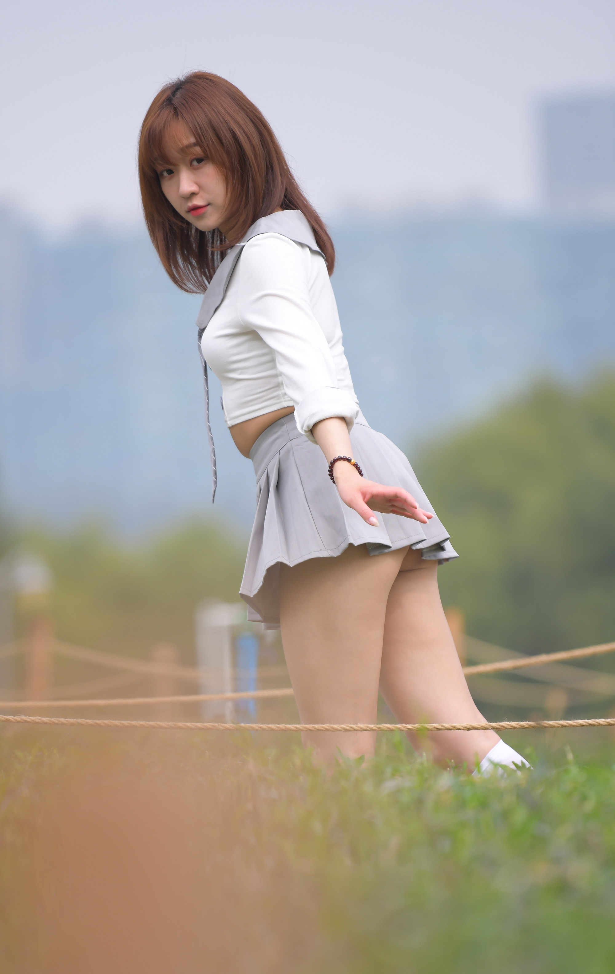  魔镜街拍,裙装,美女,街拍,写真套图,kittyWawa袜小喵