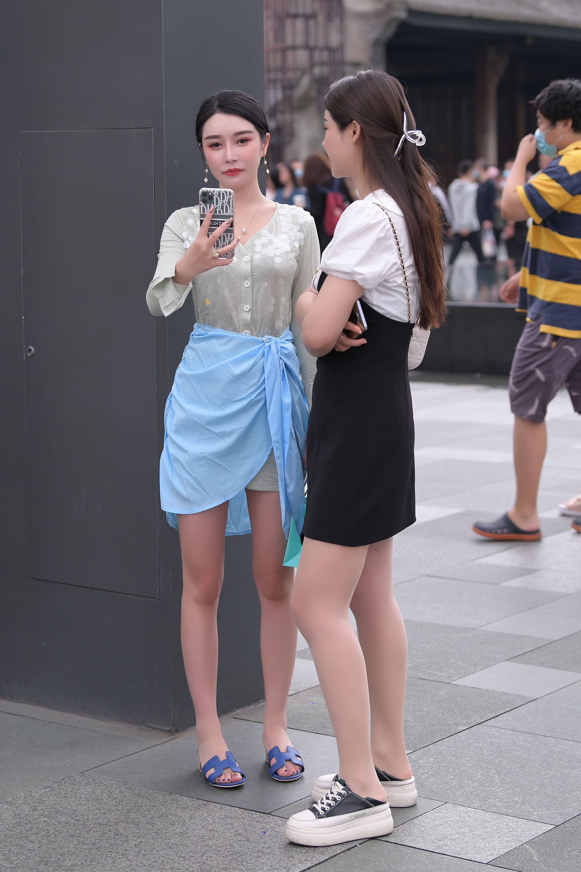  魔镜街拍,丝袜,裙装,美女,街拍,写真套图,Nyako喵子