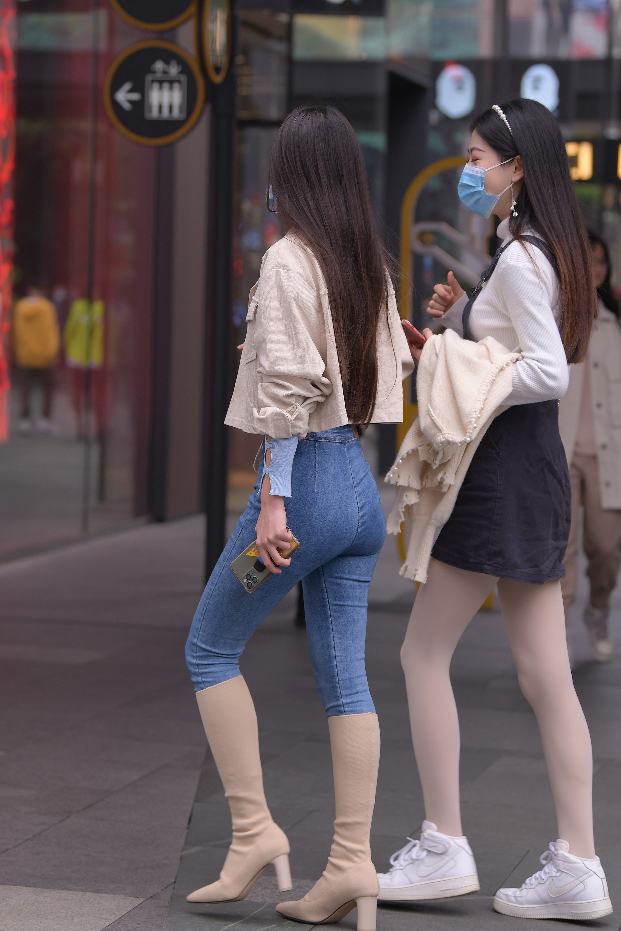  魔镜街拍,丝袜,裙装,少妇,街拍,写真套图,小野寺地瓜