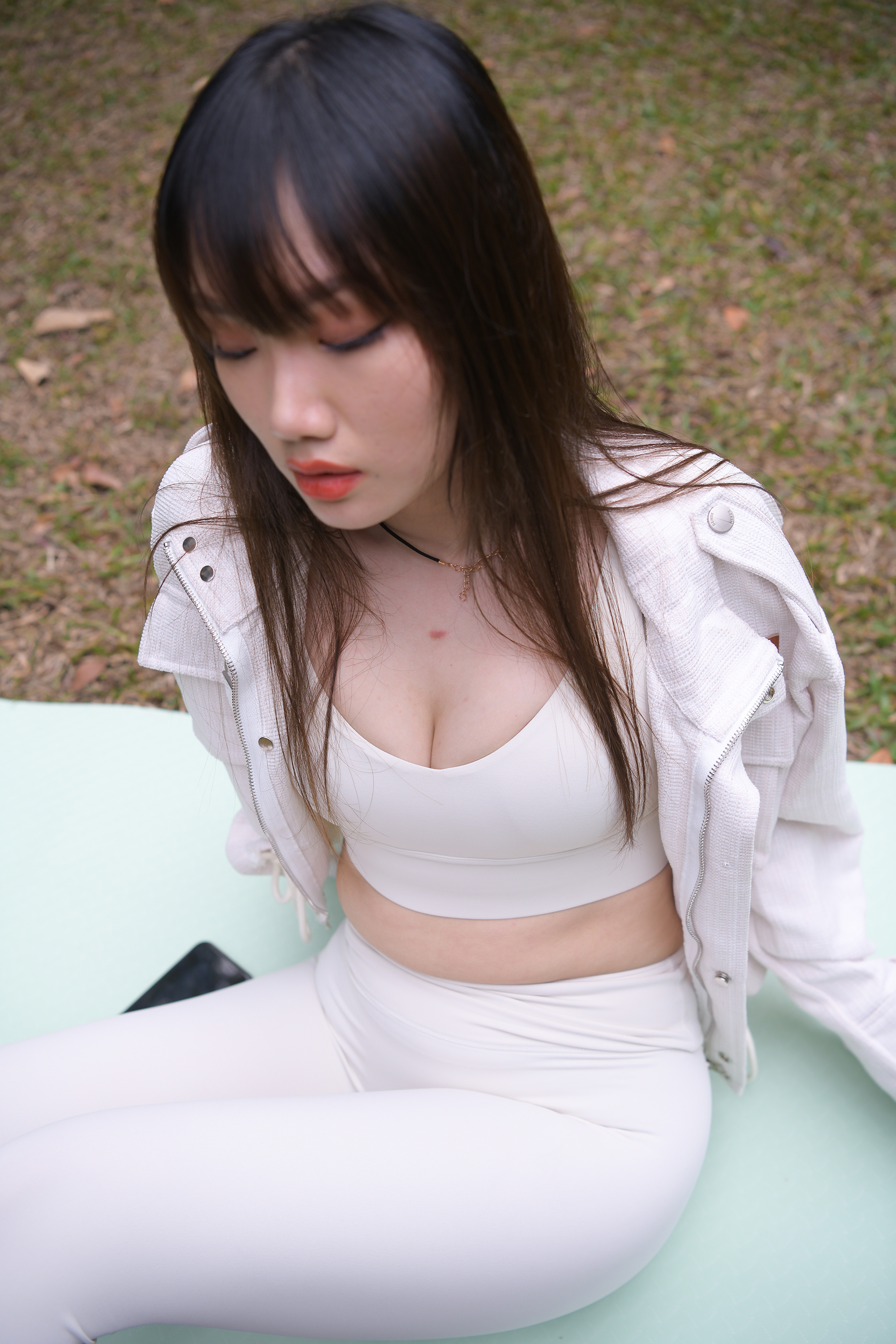 图片[10]-302 白色瑜伽裤美女 34G 敏丽-KHL.CC-快活林