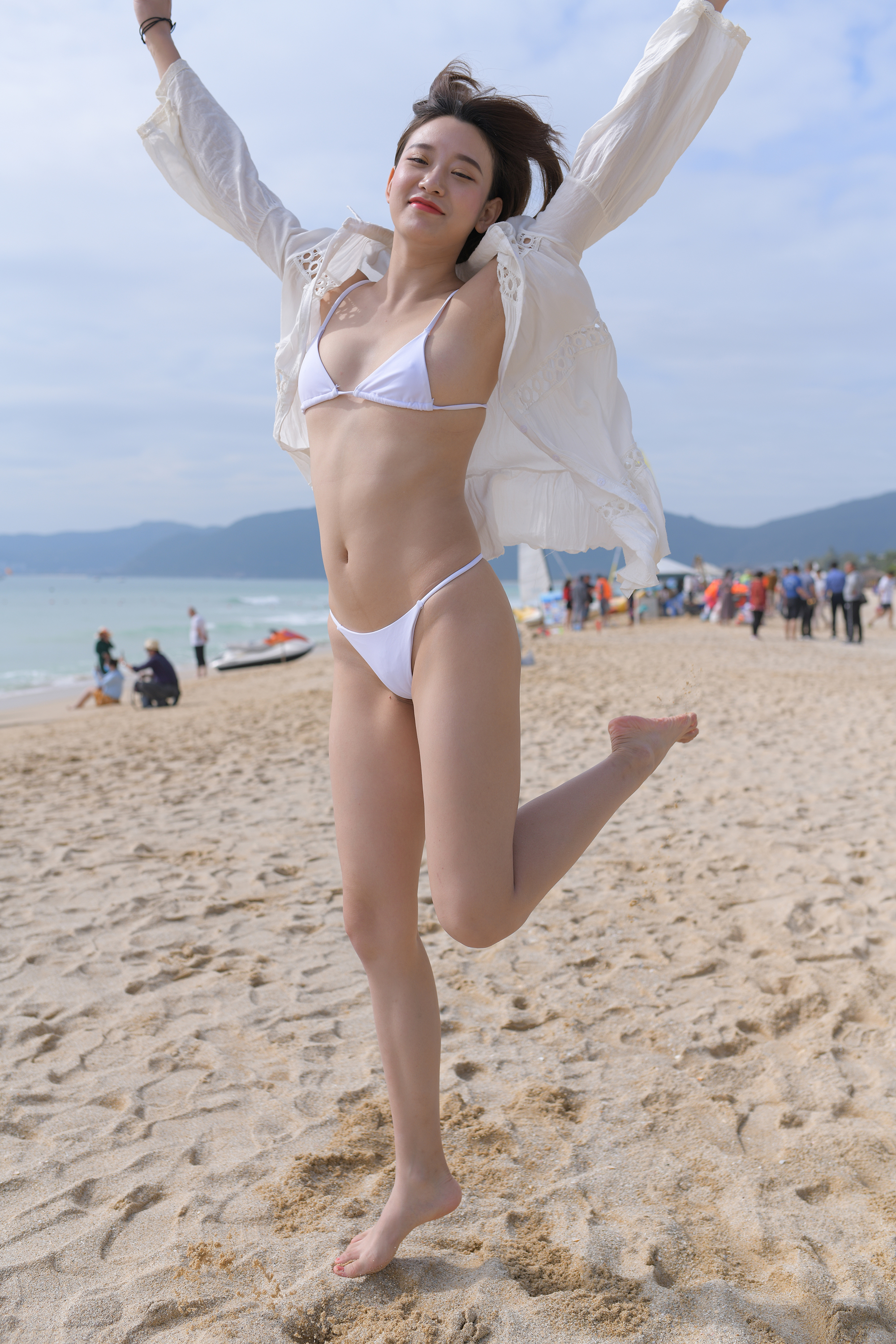 图片[5]-61 第八季旅拍-从心出发 | 海边的白色比基尼长腿女孩 萧蝶-KHL.CC-快活林