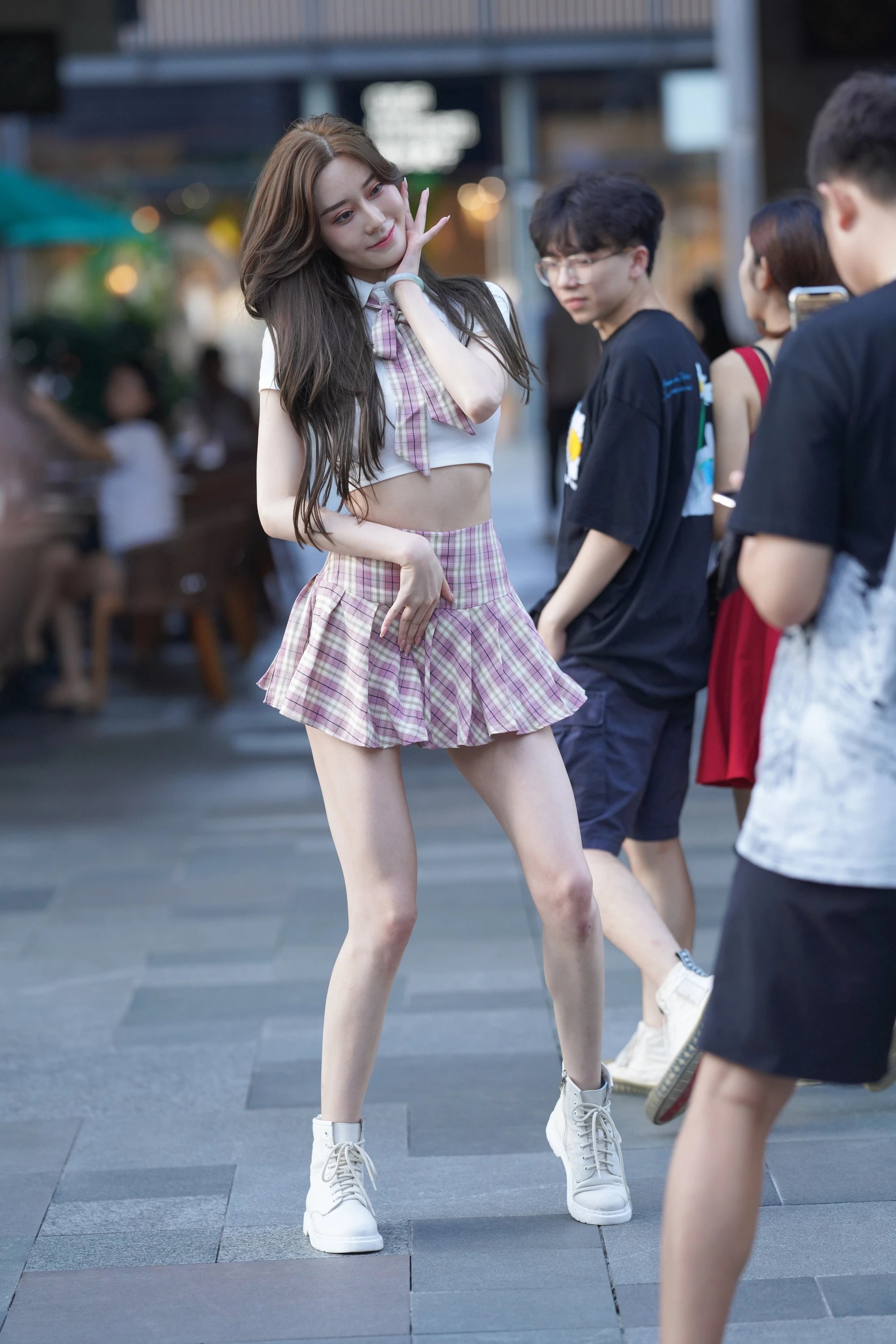  魔镜街拍,裙装,美女,街拍,写真套图,袜秀写真