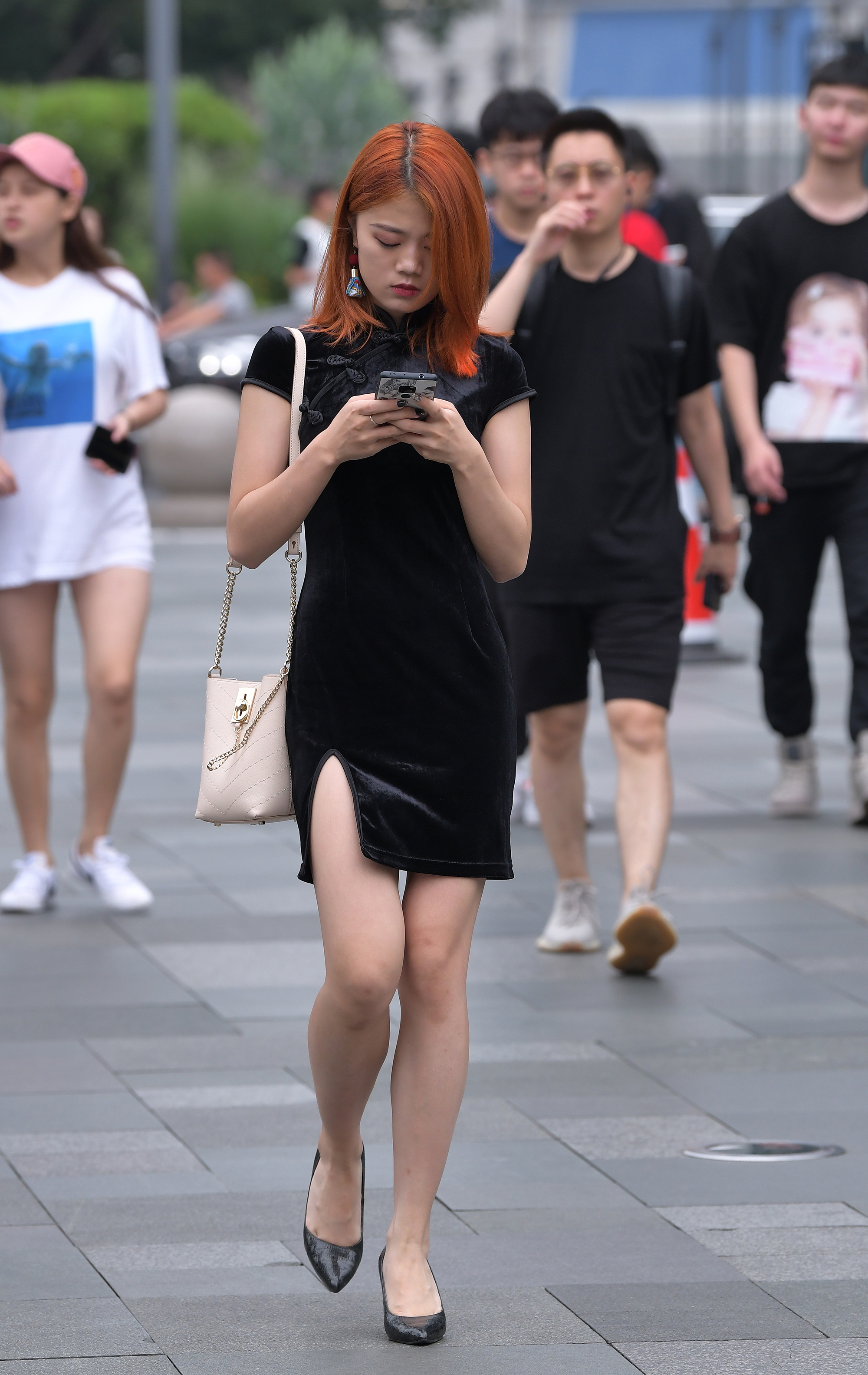  魔镜街拍,裙装,美女,街拍,写真套图,二佐Nisa