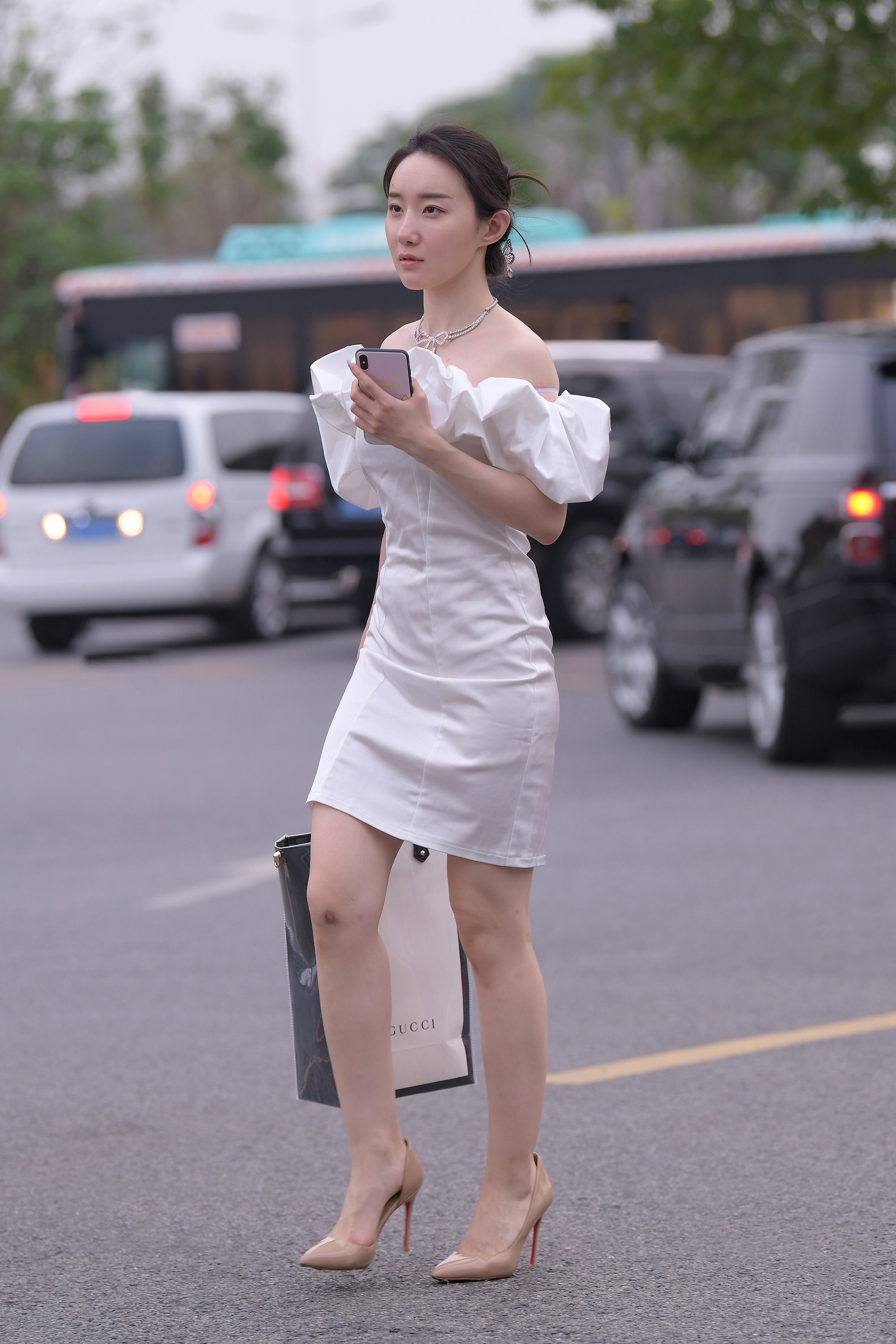  魔镜街拍,裙装,少妇,街拍,写真套图,二佐Nisa