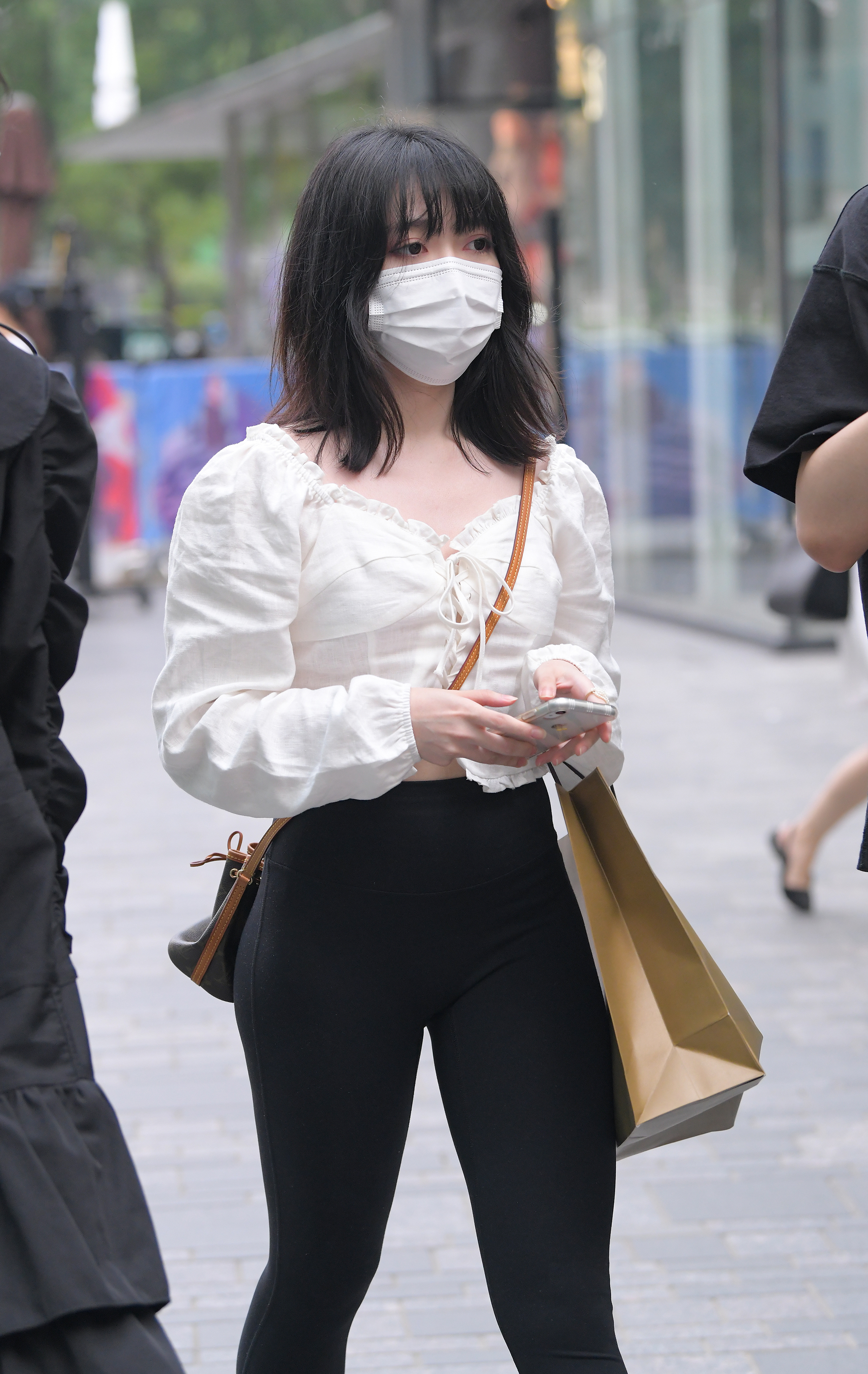  街拍鸭,魔镜街拍,街拍第一站,紧身裤,小姐姐,街拍,写真套图,会展会议系列