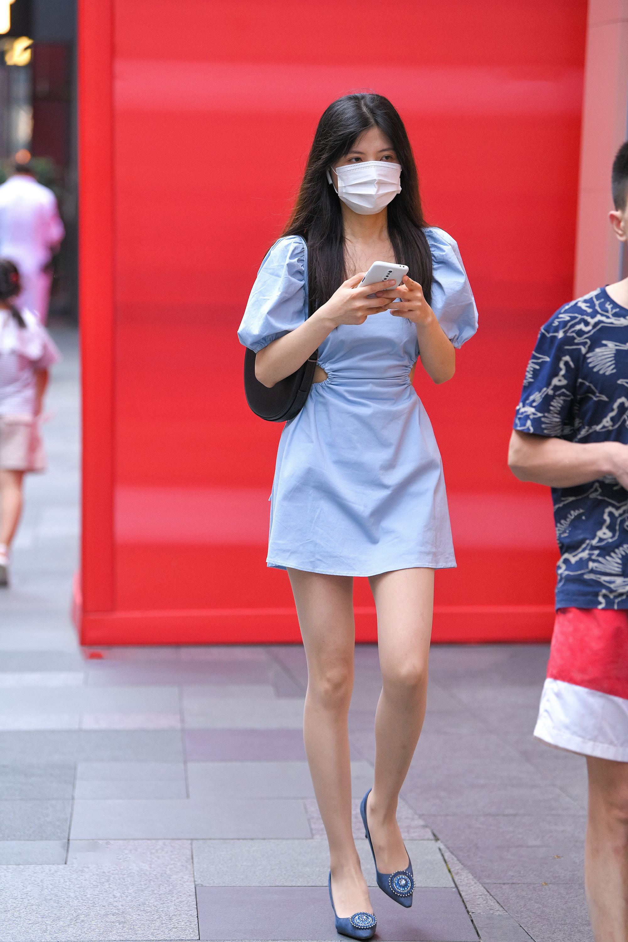  魔镜街拍,丝袜,裙装,熟女,街拍,写真套图,赤足者