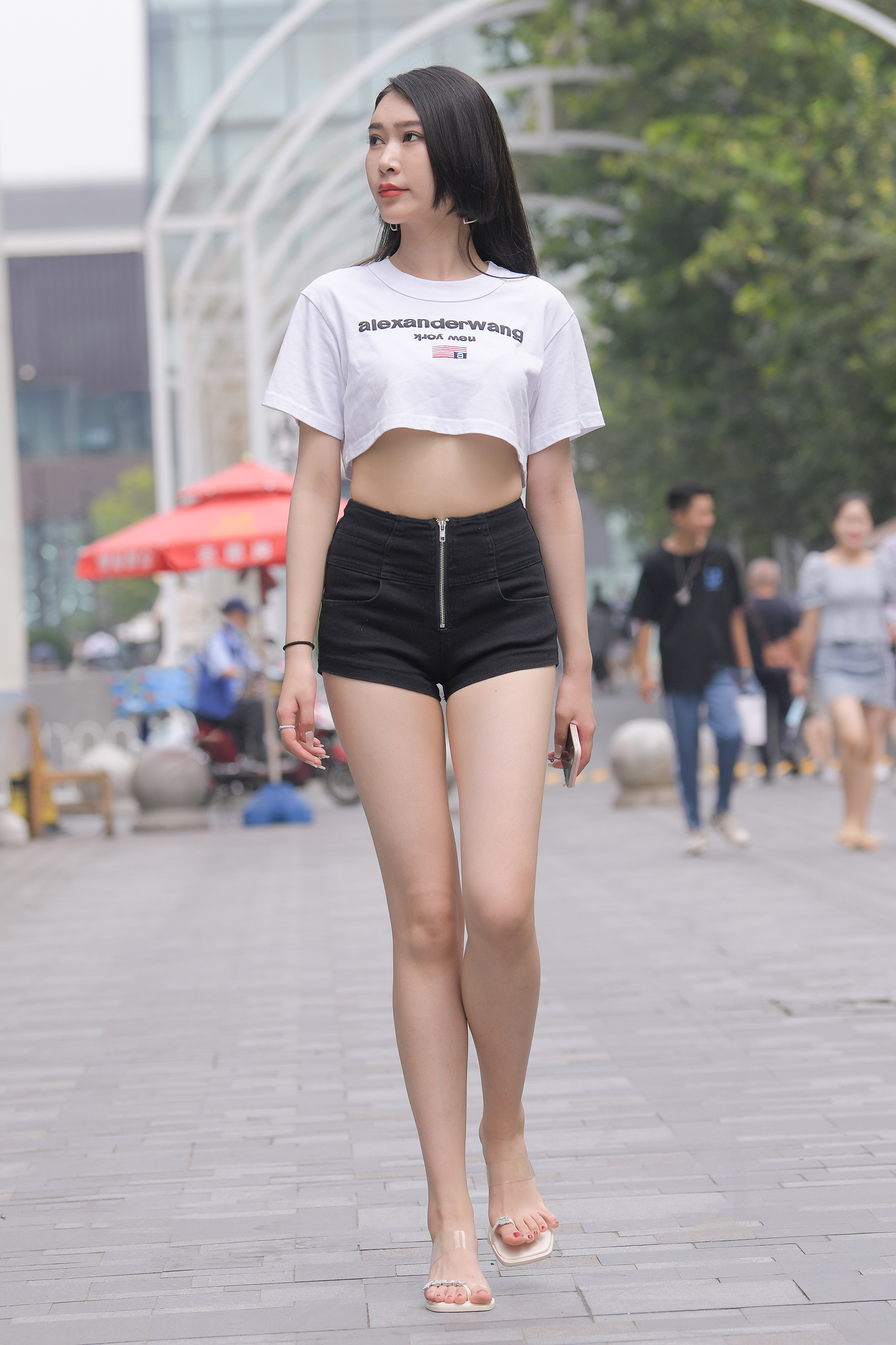  魔镜街拍,热裤,少妇,街拍,写真套图,白金Saki