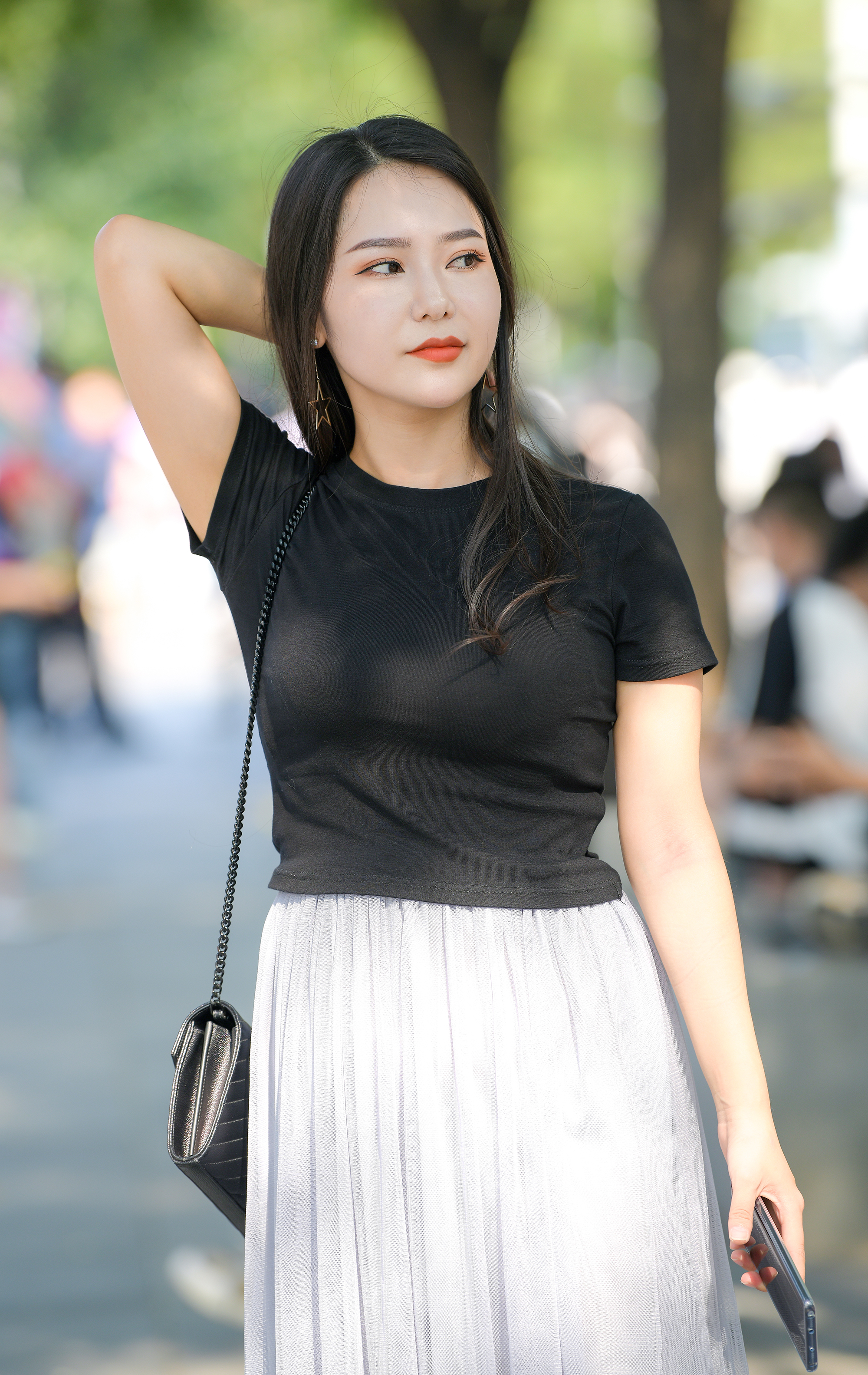  魔镜街拍,裙装,人妻,街拍,写真套图,古川kagura