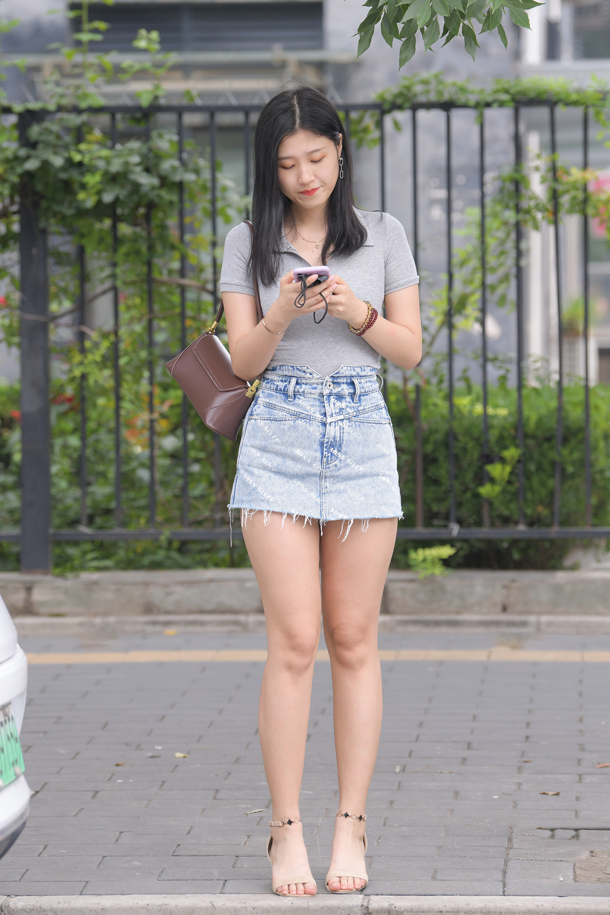  魔镜街拍,裙装,美女,街拍,写真套图,初夏女神