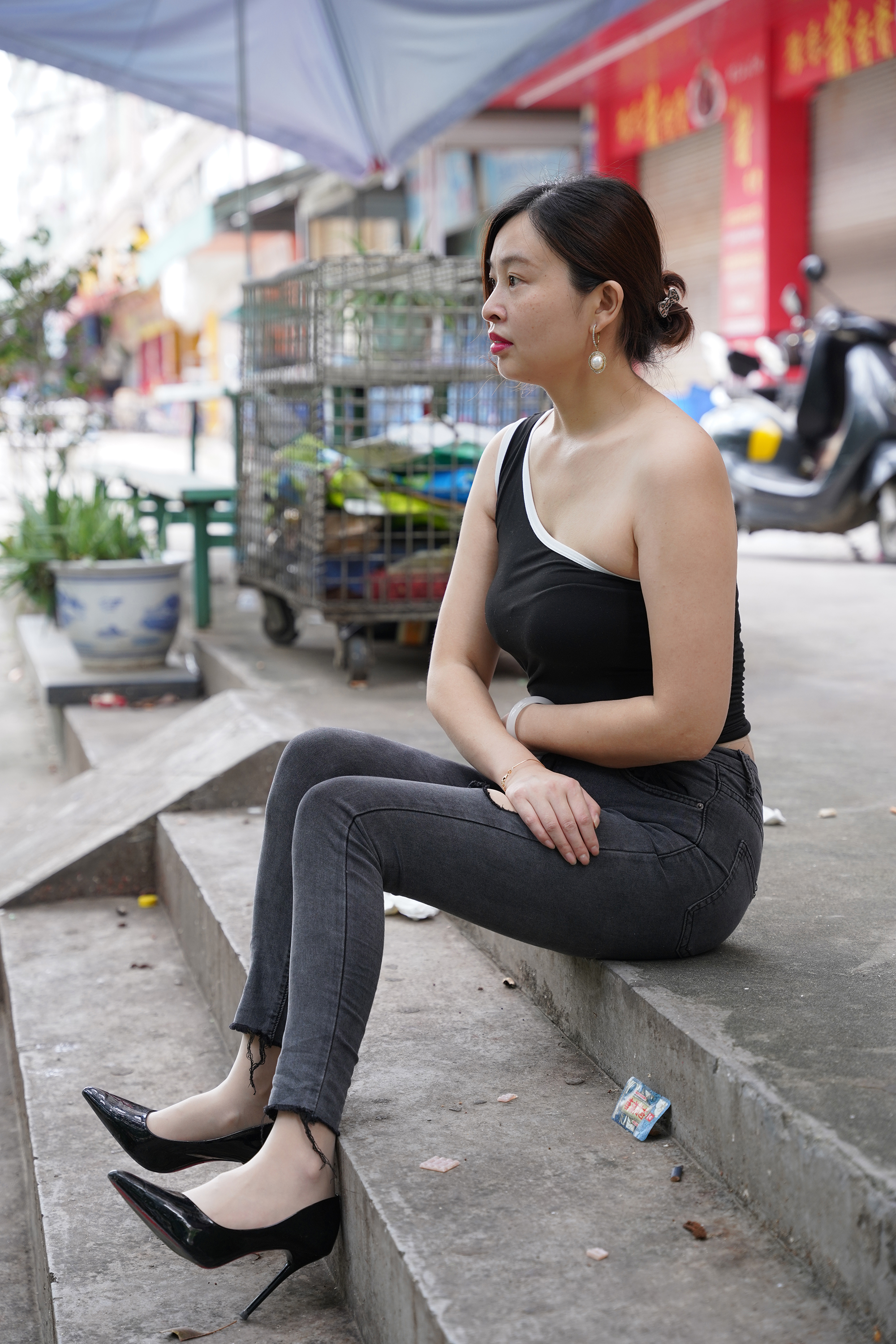  魔镜街拍,丝袜,裙装,少妇,街拍,写真套图,Fushii_海堂