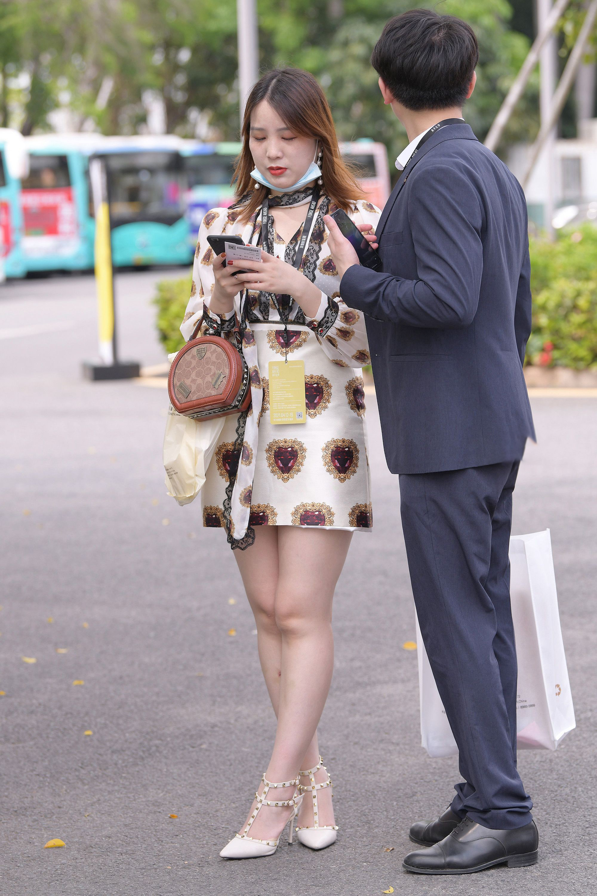  魔镜街拍,裙装,人妻,街拍,写真套图,NinJa阿寨寨