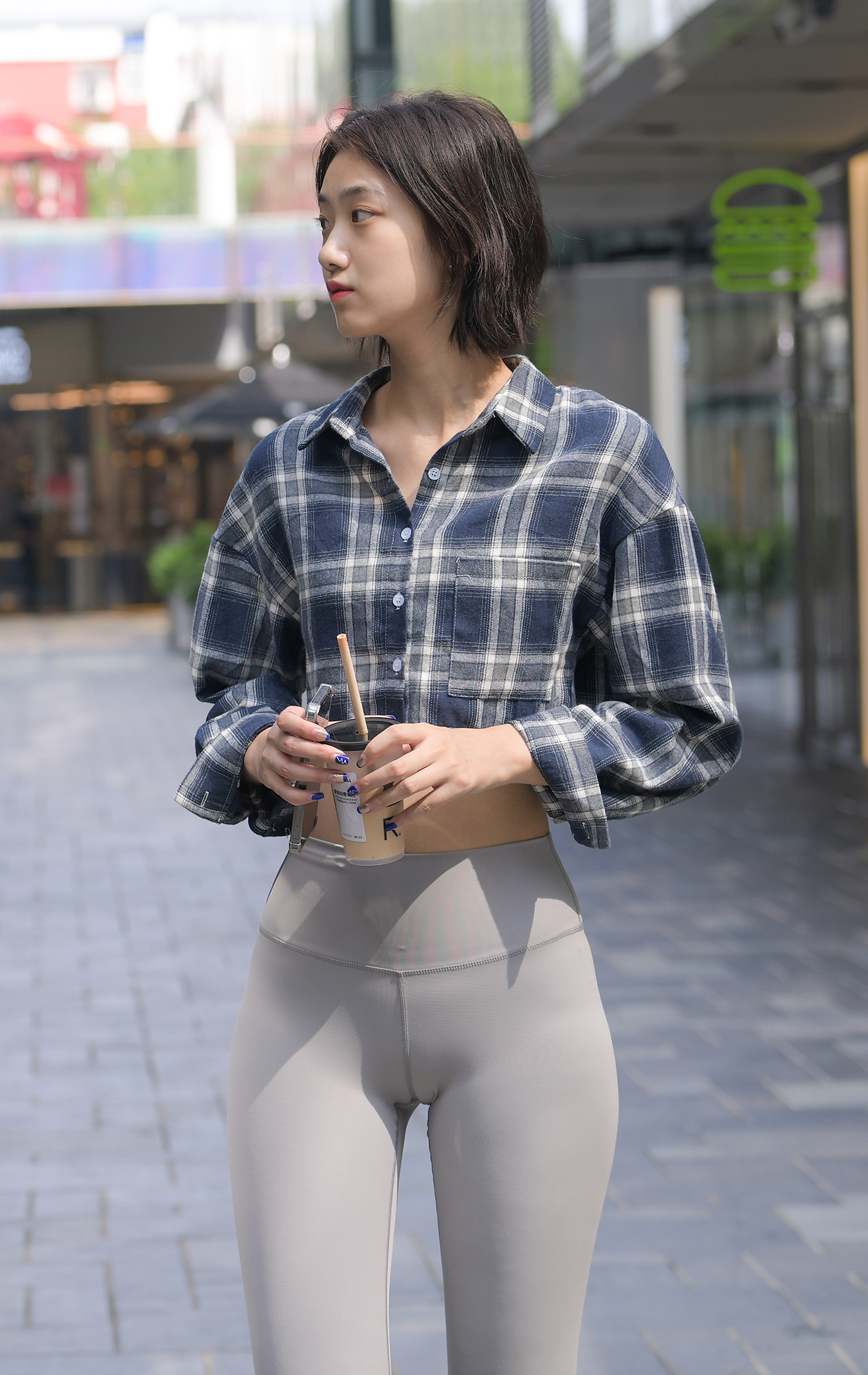  魔镜街拍,紧身裤,熟女,街拍,写真套图,KM工作室