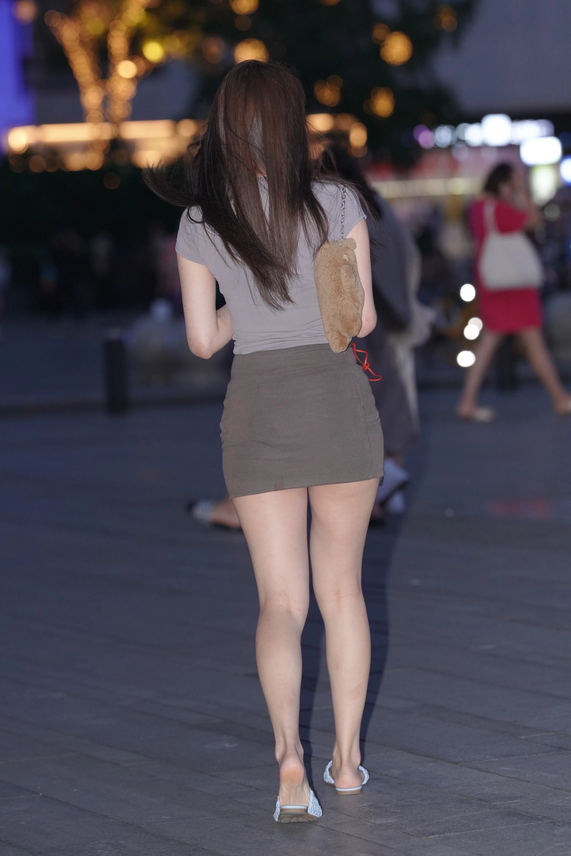  魔镜街拍,裙装,美女,街拍,写真套图,FEILIN嗲囡囡