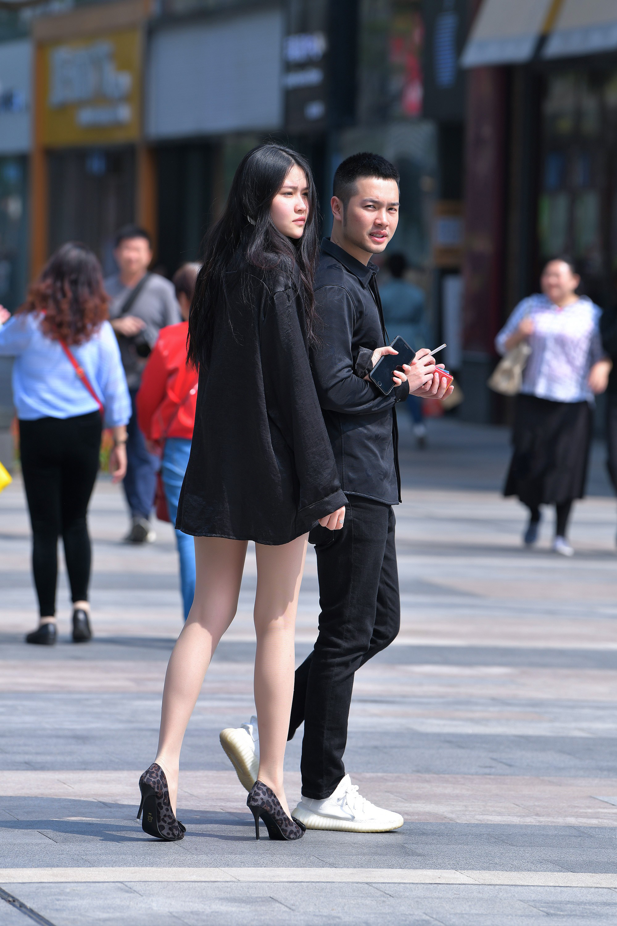  魔镜街拍,丝袜,裙装,人妻,街拍,写真套图,桃良阿宅