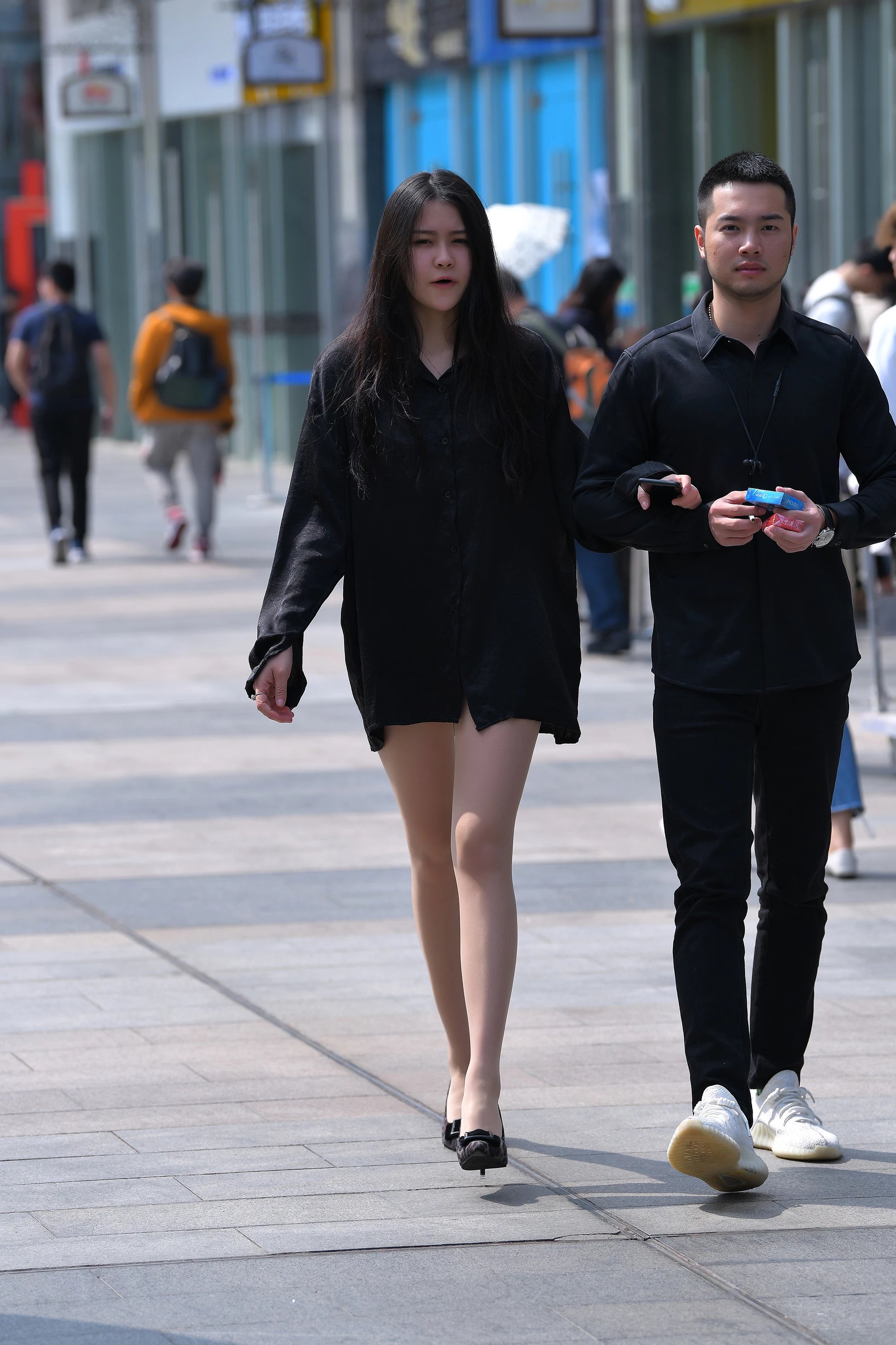  魔镜街拍,丝袜,裙装,小姐姐,街拍,写真套图,鳗鱼霏儿