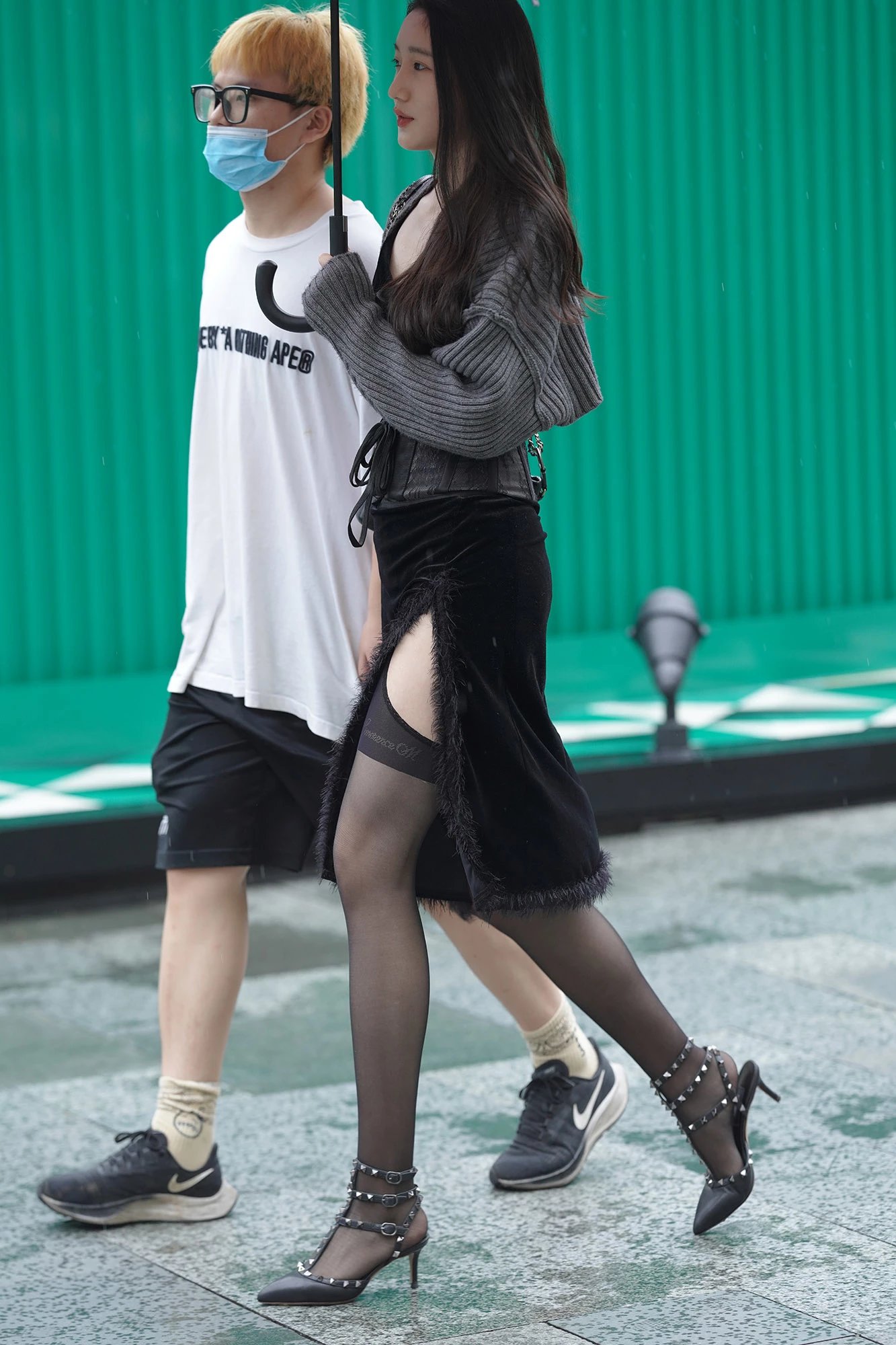  魔镜街拍,丝袜,裙装,小姐姐,街拍,写真套图,瓜希酱