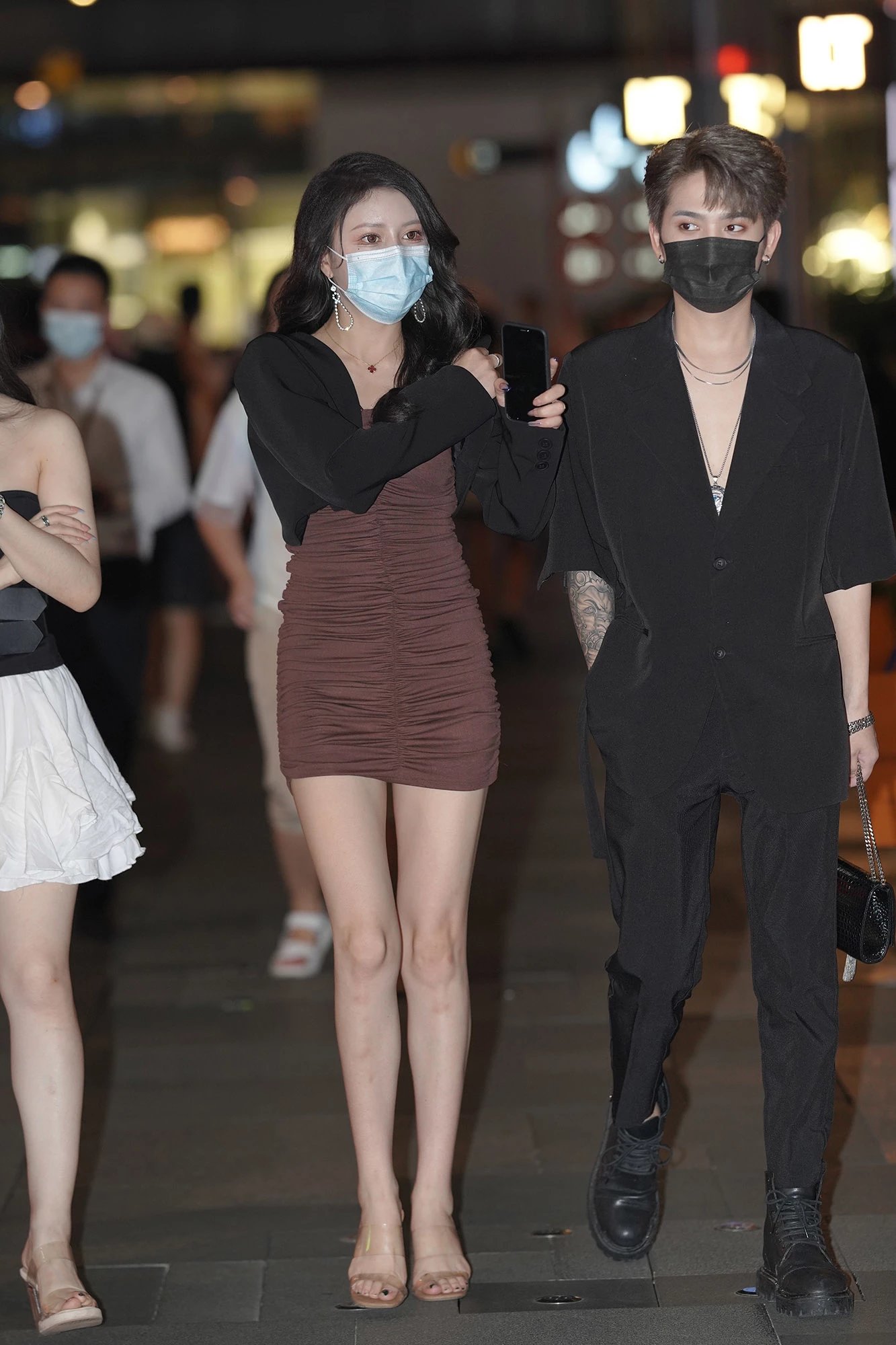  魔镜街拍,裙装,小姐姐,街拍,写真套图,紫氯氯